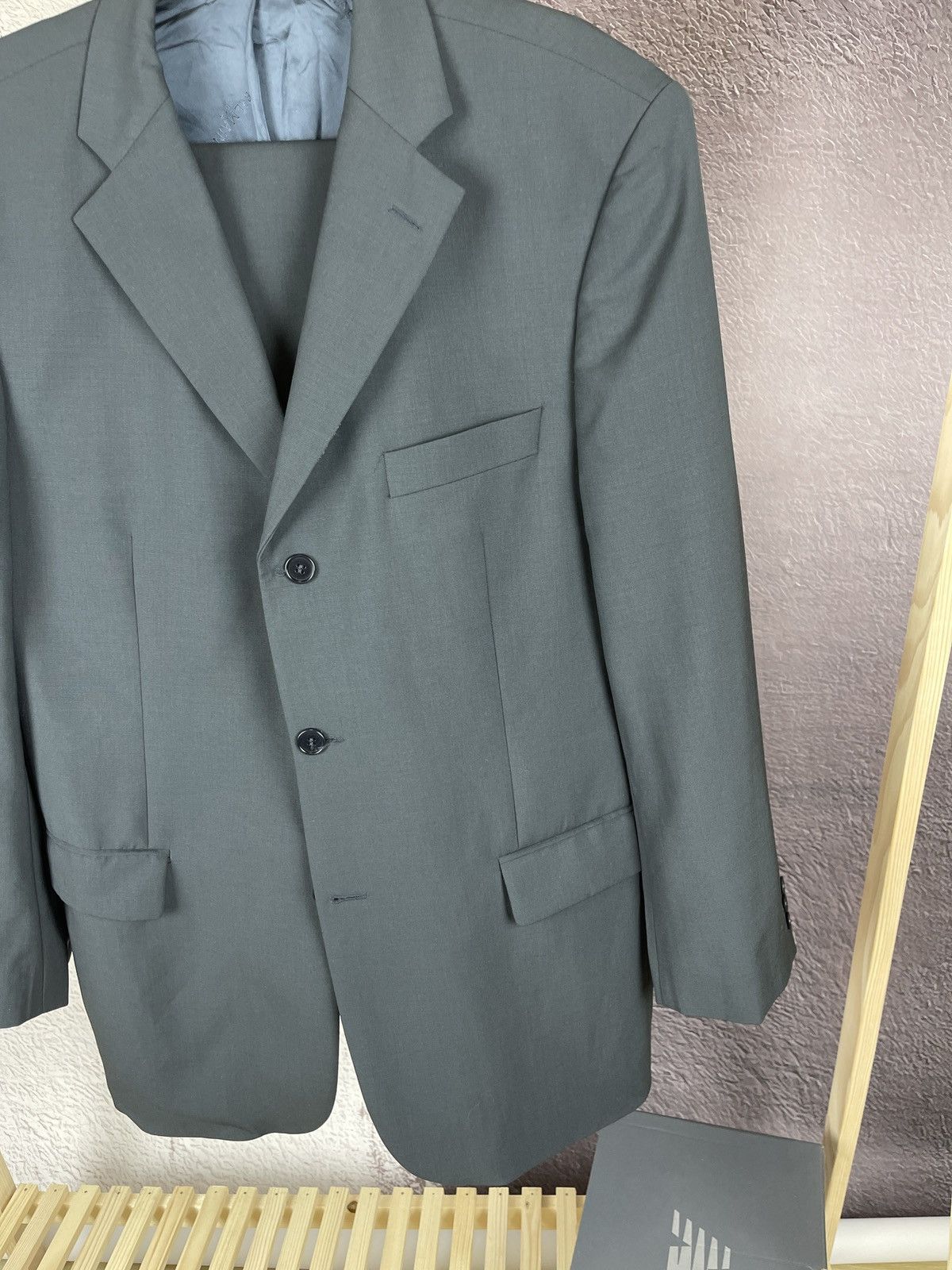 Balmain Balmain Paris Wool Suit Grey 3 Button Single Breasted 2 Pcs Size 42R - 7 Thumbnail