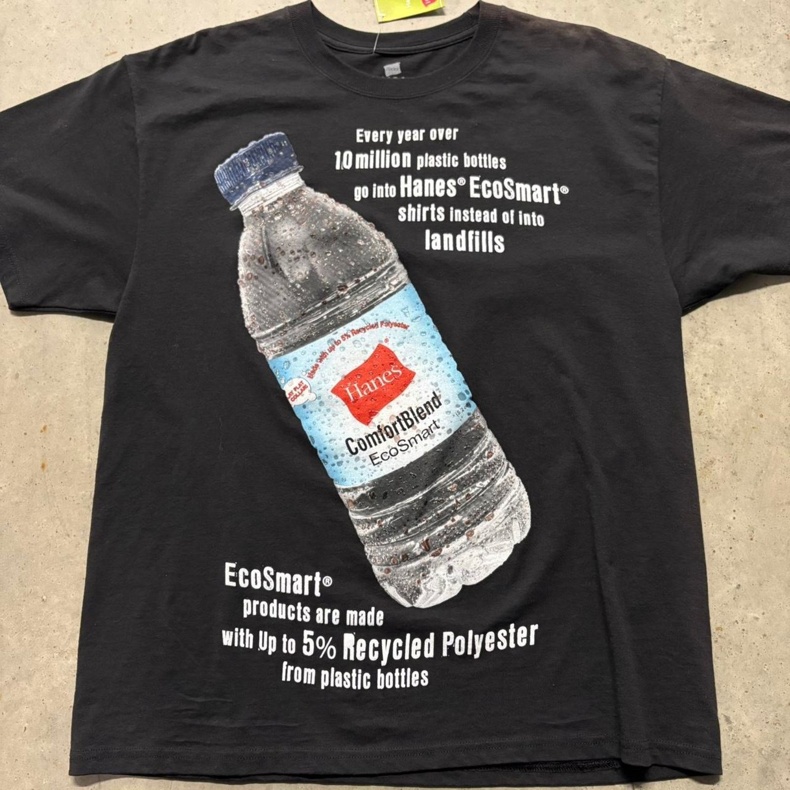 Hanes × Vintage Crazy NWT Vintage Y2K Hanes EcoSmart Water Bottle T Shirt Size US L / EU 52-54 / 3 - 2 Thumbnail