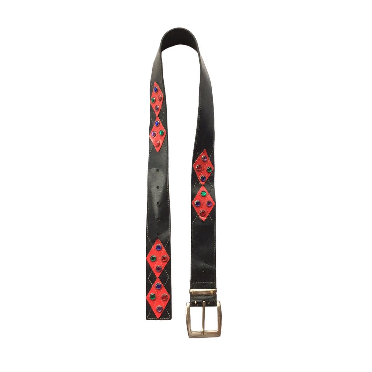 If Six Was Nine × Japanese Brand × Le Grande Bleu (L.G.B.) Black argyle gemstone belt Size ONE SIZE - 1 Thumbnail