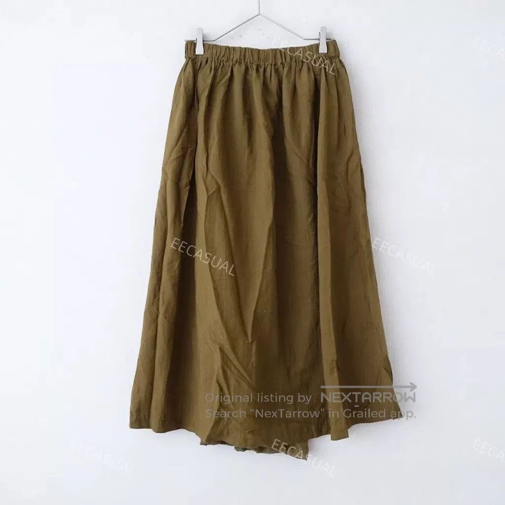 Pas de Calais Pas de Calais Khaki Midi Skirt. Size 35" - 3 Thumbnail