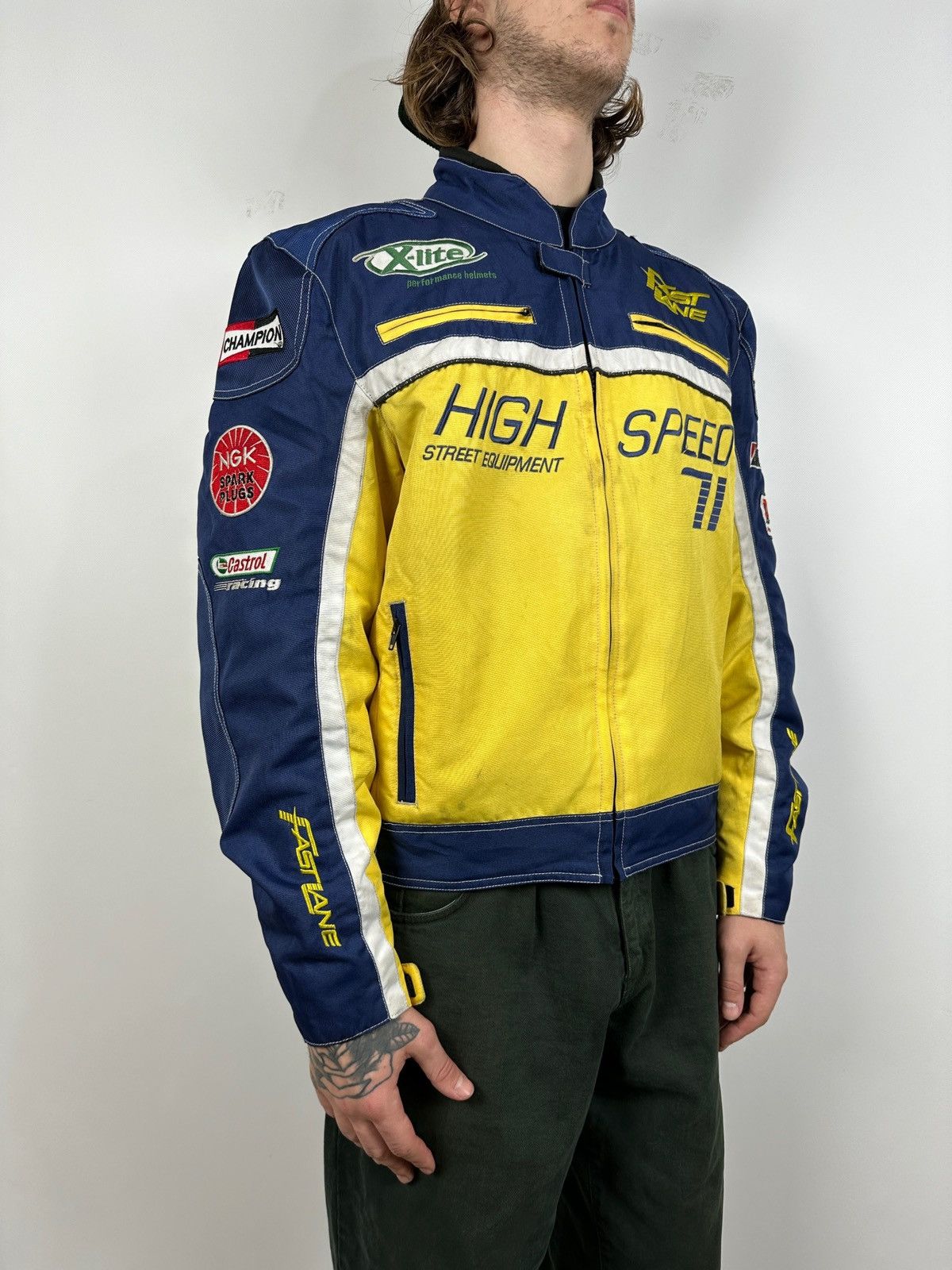 NASCAR Vintage Fast Lane High Speed Motorcycle Racing Jacket | Grailed