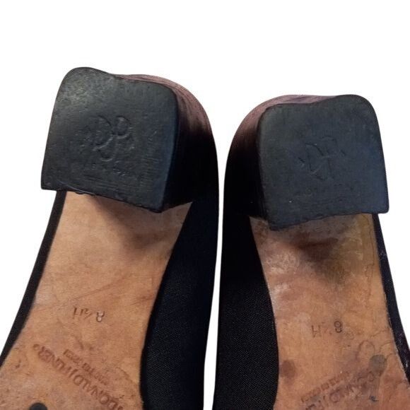 Donald Pliner Donald J Pliner Size 8.5M Women's Black Square-Toe Slip-On S Size US 8.5 / IT 38.5 - 10 Thumbnail