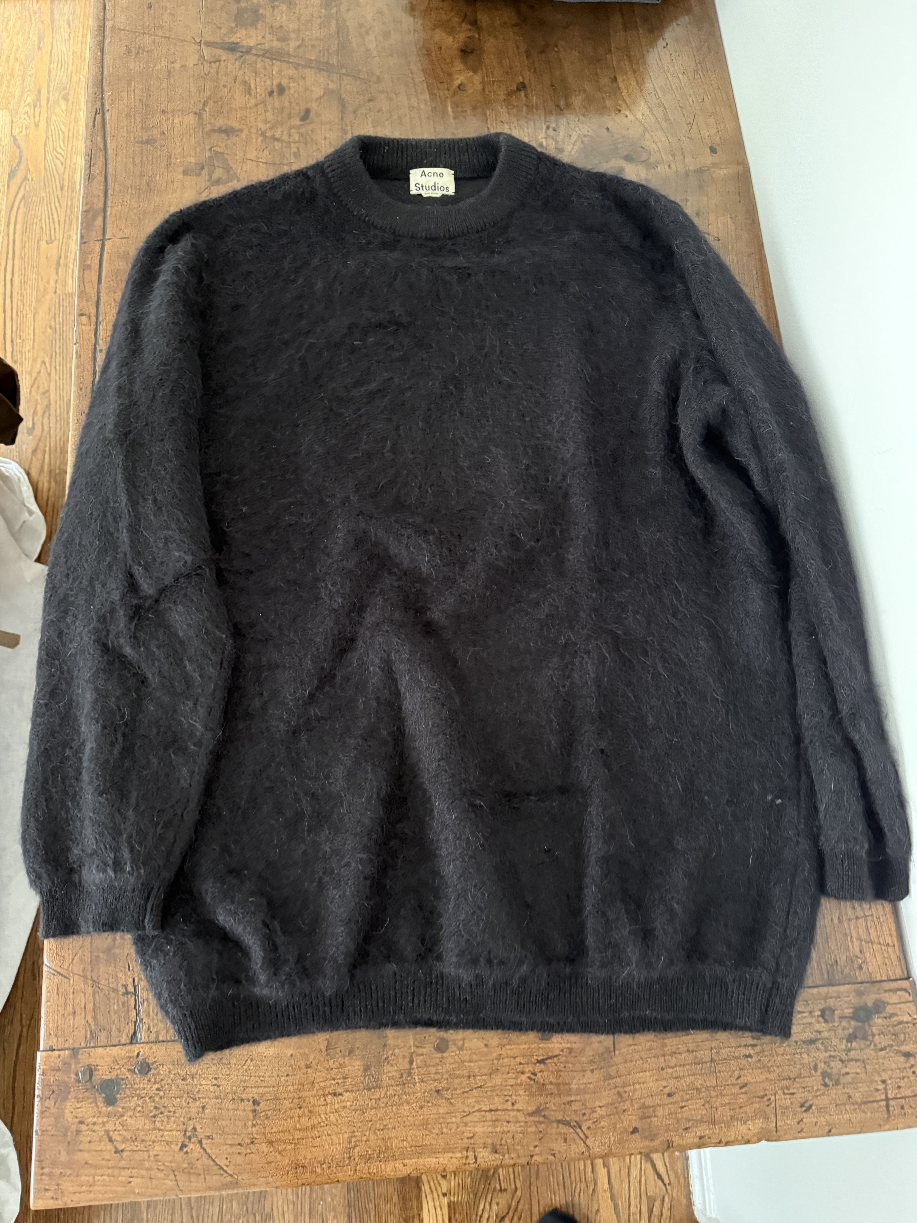 Acne Studios Black Jerry Mohair Sweater | Grailed