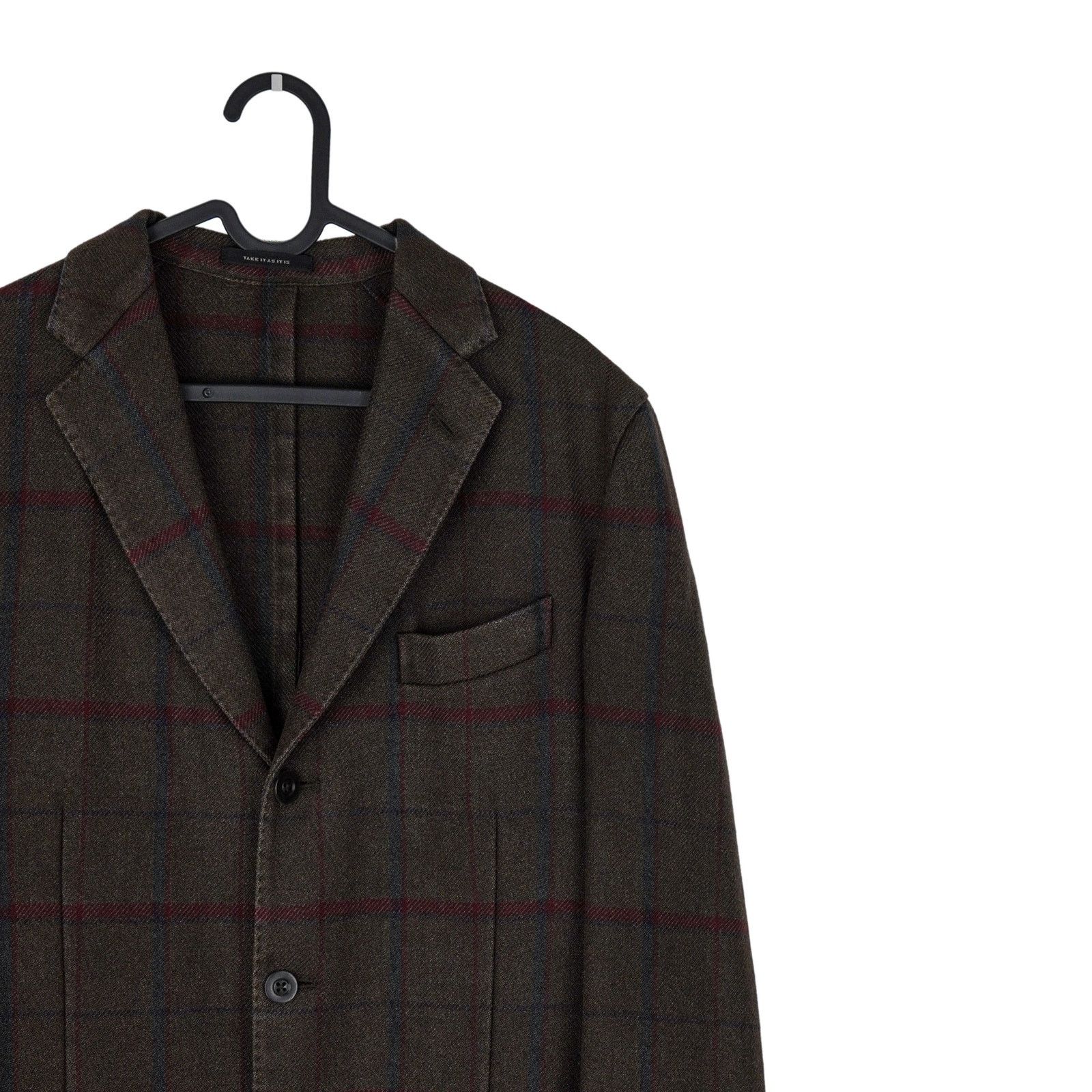 Boglioli Boglioli Brown Plaid Wool Blend Tailored Blazer K Jacket Size US L / EU 52-54 / 3 - 3 Thumbnail