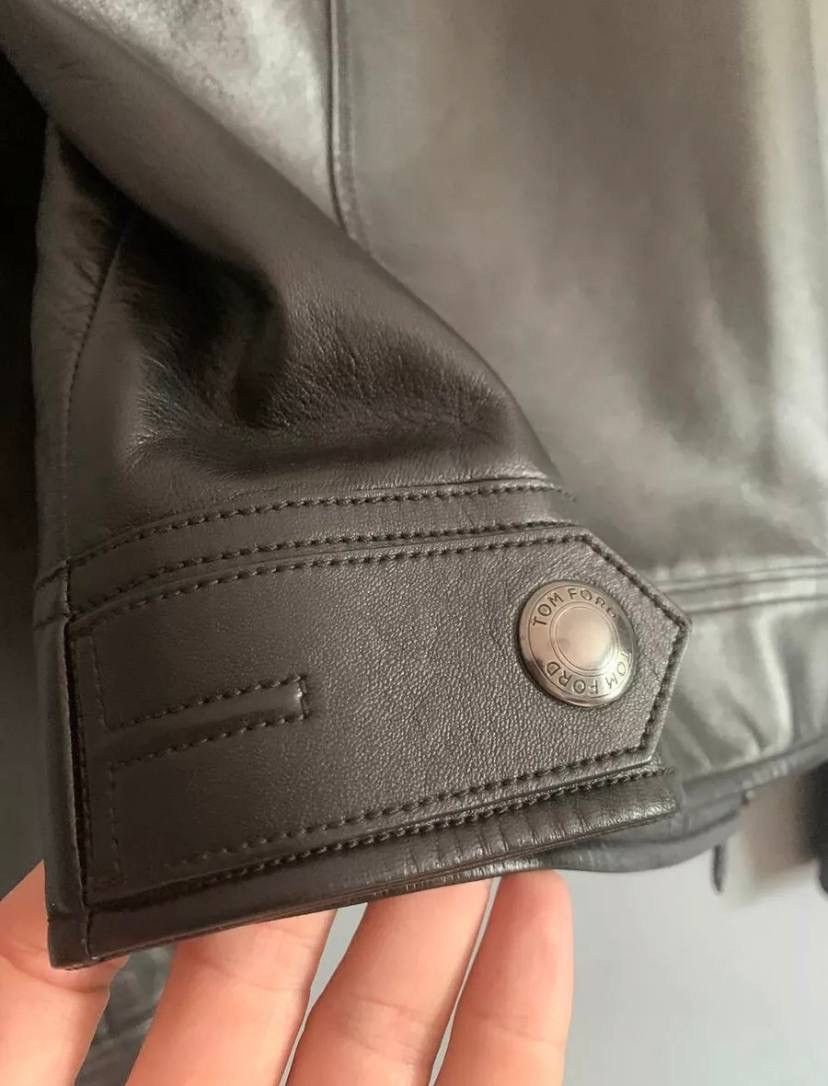 Tom Ford Tom Ford Jacket Leather Motorcycle Black Zip Size:48 IT Size US M / EU 48-50 / 2 - 10 Thumbnail
