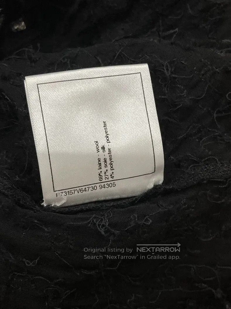 Chanel Chanel 22A Black Fuzzy Jacket with Crystals. Size US M / EU 48-50 / 2 - 7 Thumbnail