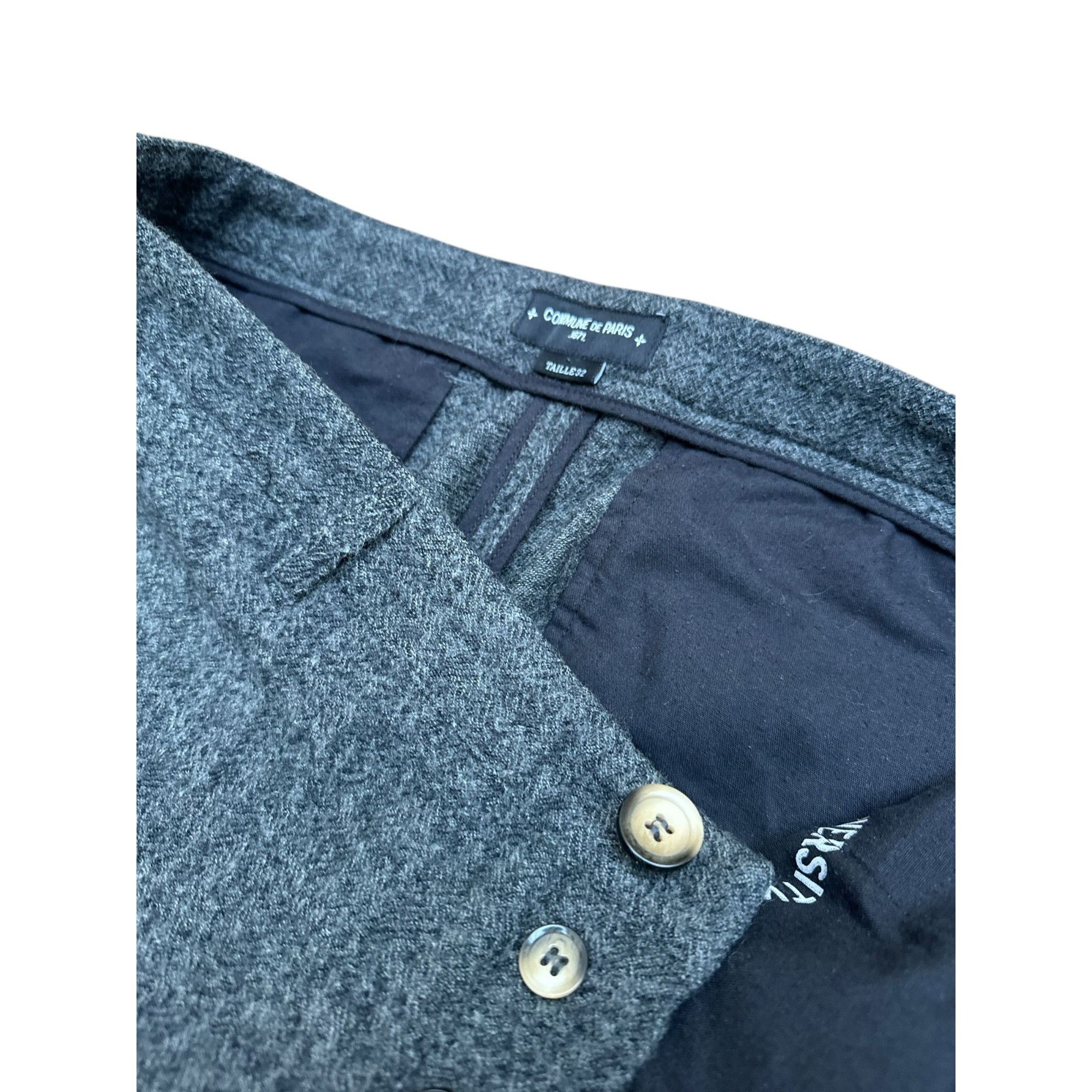 Commune De Paris Grey Wool Pants Size US 32 / EU 48 - 5 Thumbnail