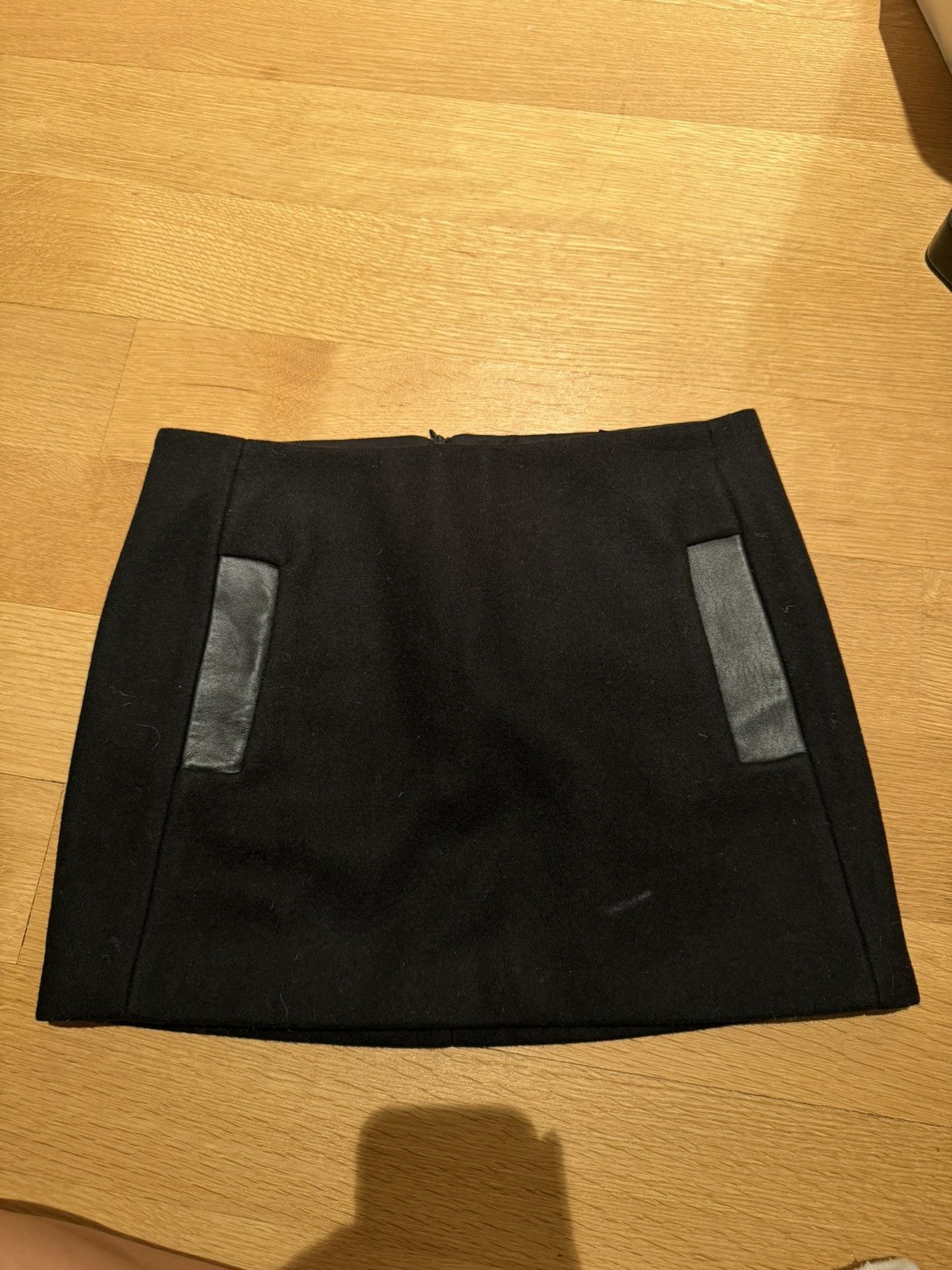 Maje Maje black minu skirt with leather trim Size 27" / US 4 / IT 40 - 1 Thumbnail