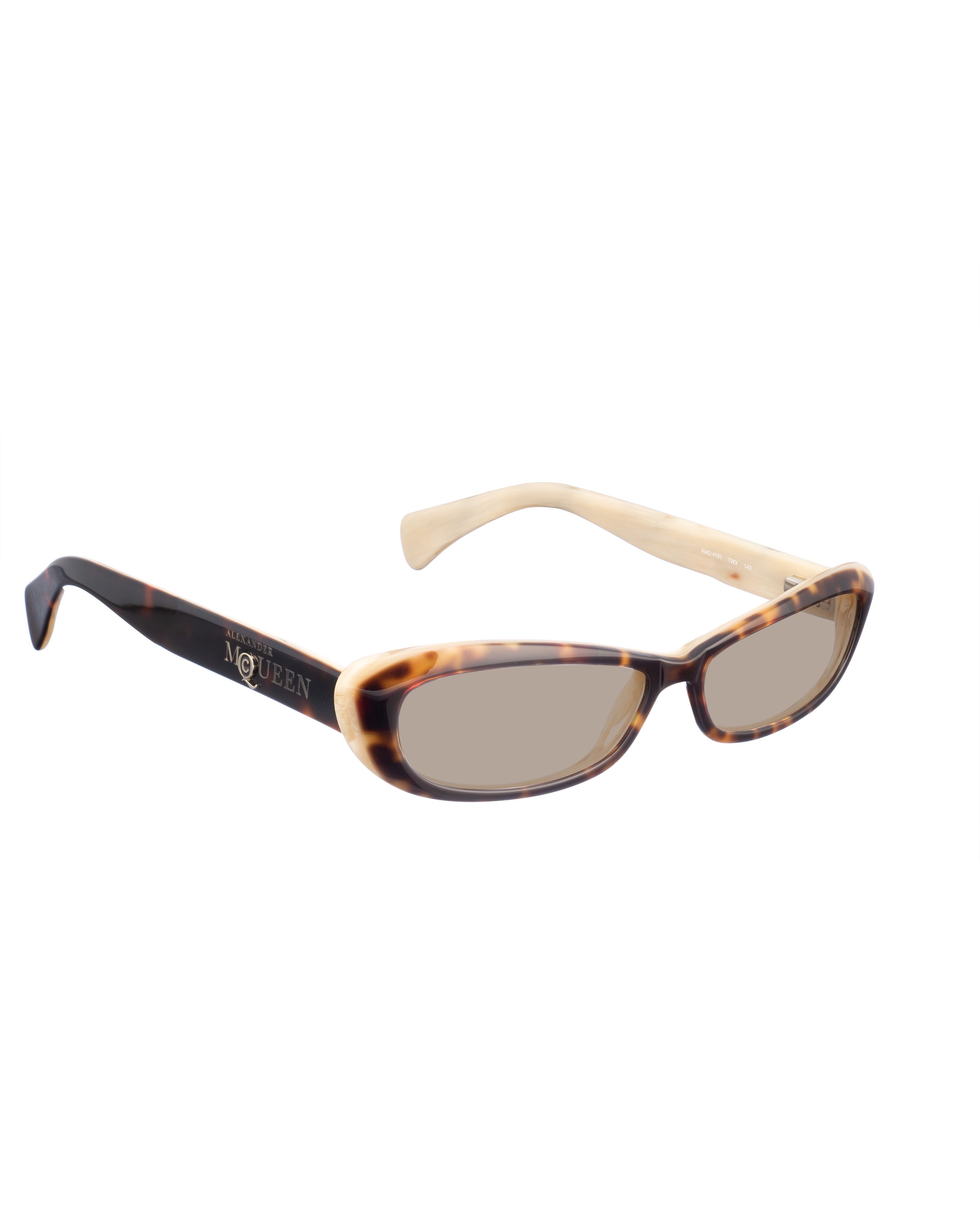 Alexander McQueen Alexander McQueen '90s Cream Cheetah Cat-Eye Sunglasses Size ONE SIZE - 1 Thumbnail