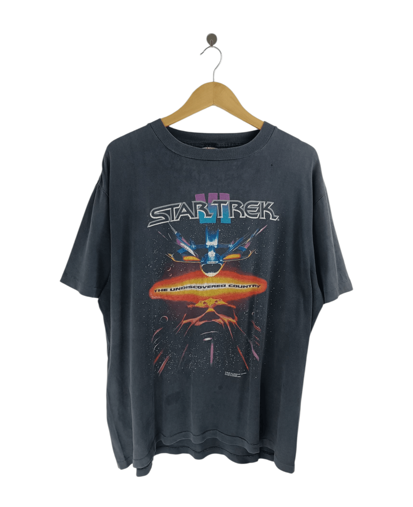 Vintage THRASH FADED VINTAGE 90'S STAR TREK VI MOVIE TEE VERY RARE Size US XL / EU 56 / 4 - 1 Thumbnail