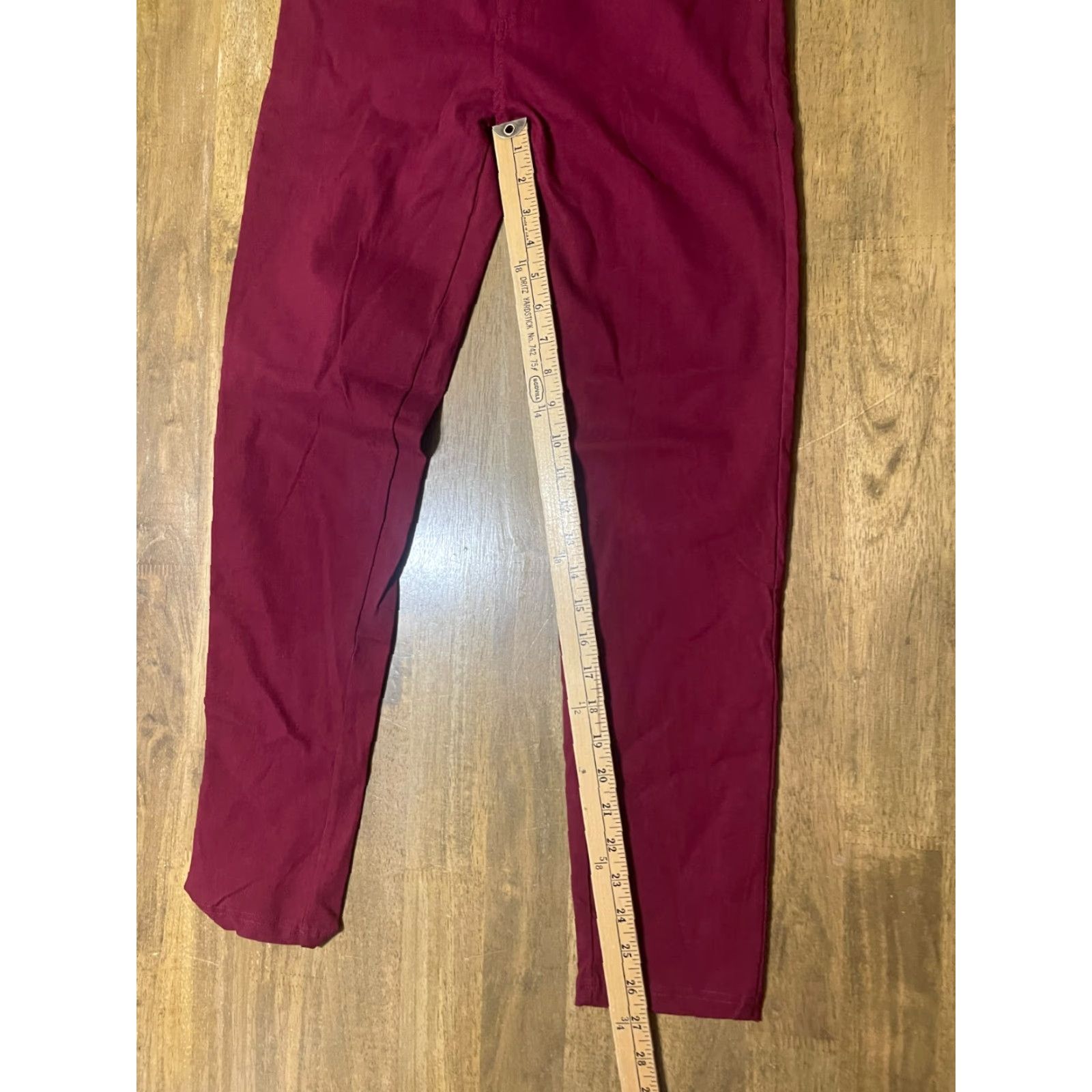Vintage Bottom Sharp Pants Women's Large Red Skinny Zip Pockets Casual Travel Size 36" / US 14 / IT 50 - 5 Thumbnail