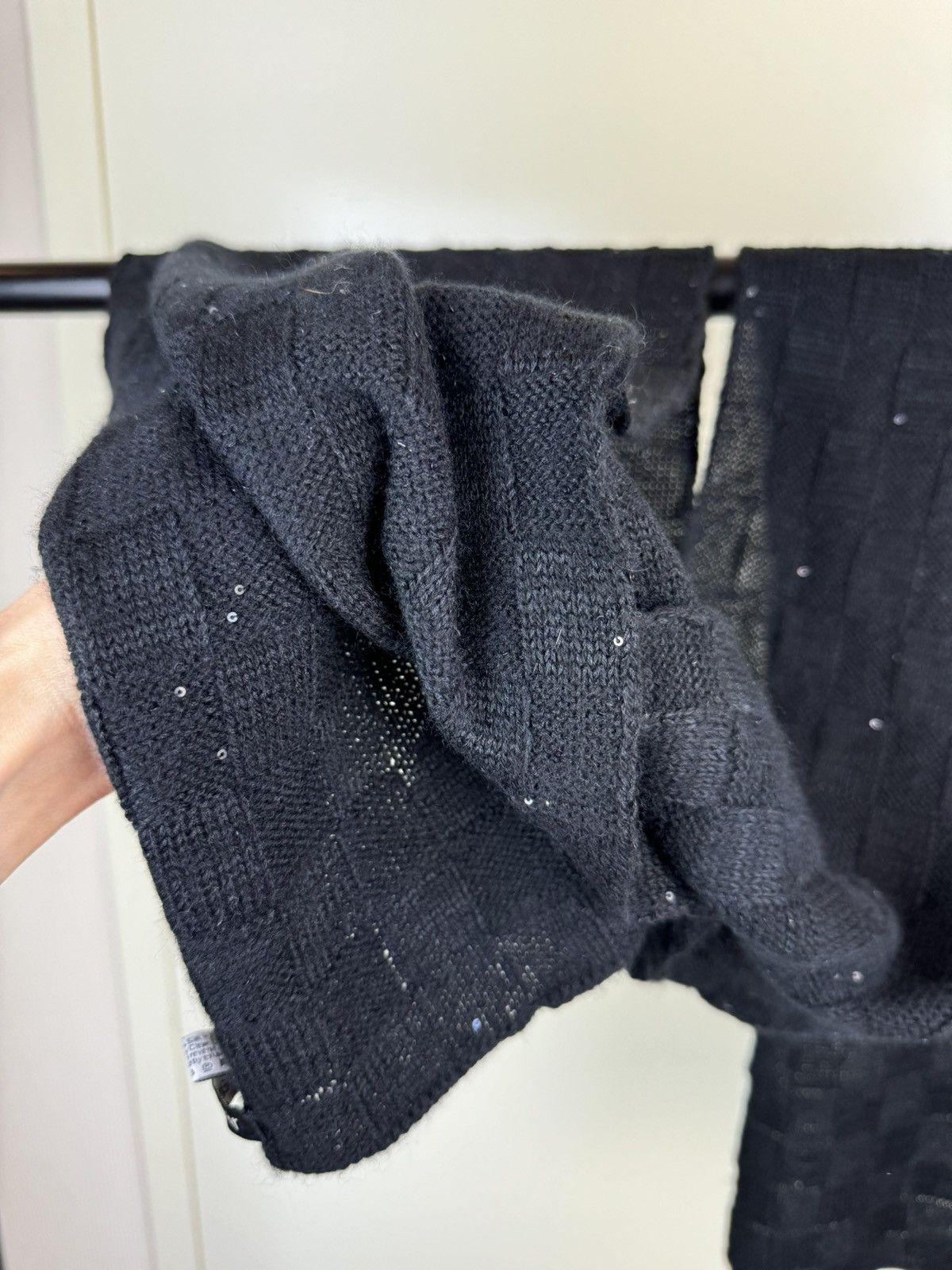eskandar Eskandar cashmere silk sequin scarf Brunello Cucinelli style Size ONE SIZE - 7 Thumbnail