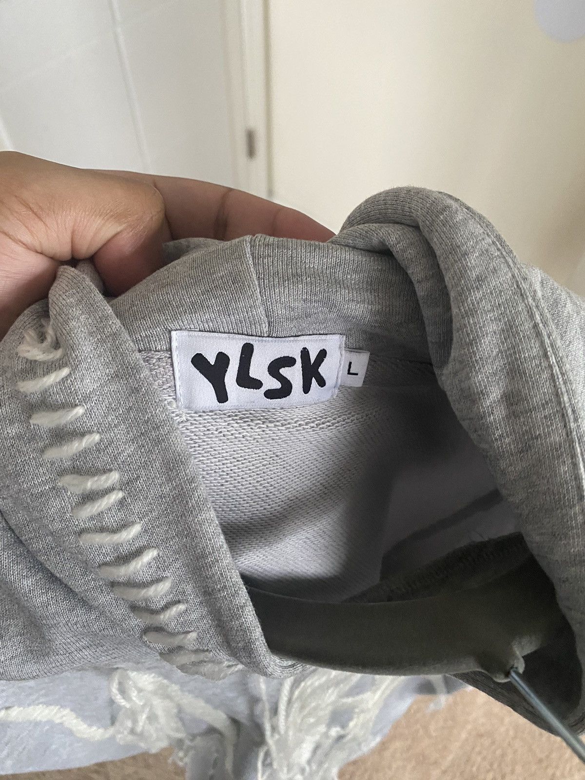 Other (YLSK) youlovesk Grey Stitched Hoodie Size US M / EU 48-50 / 2 - 3 Thumbnail