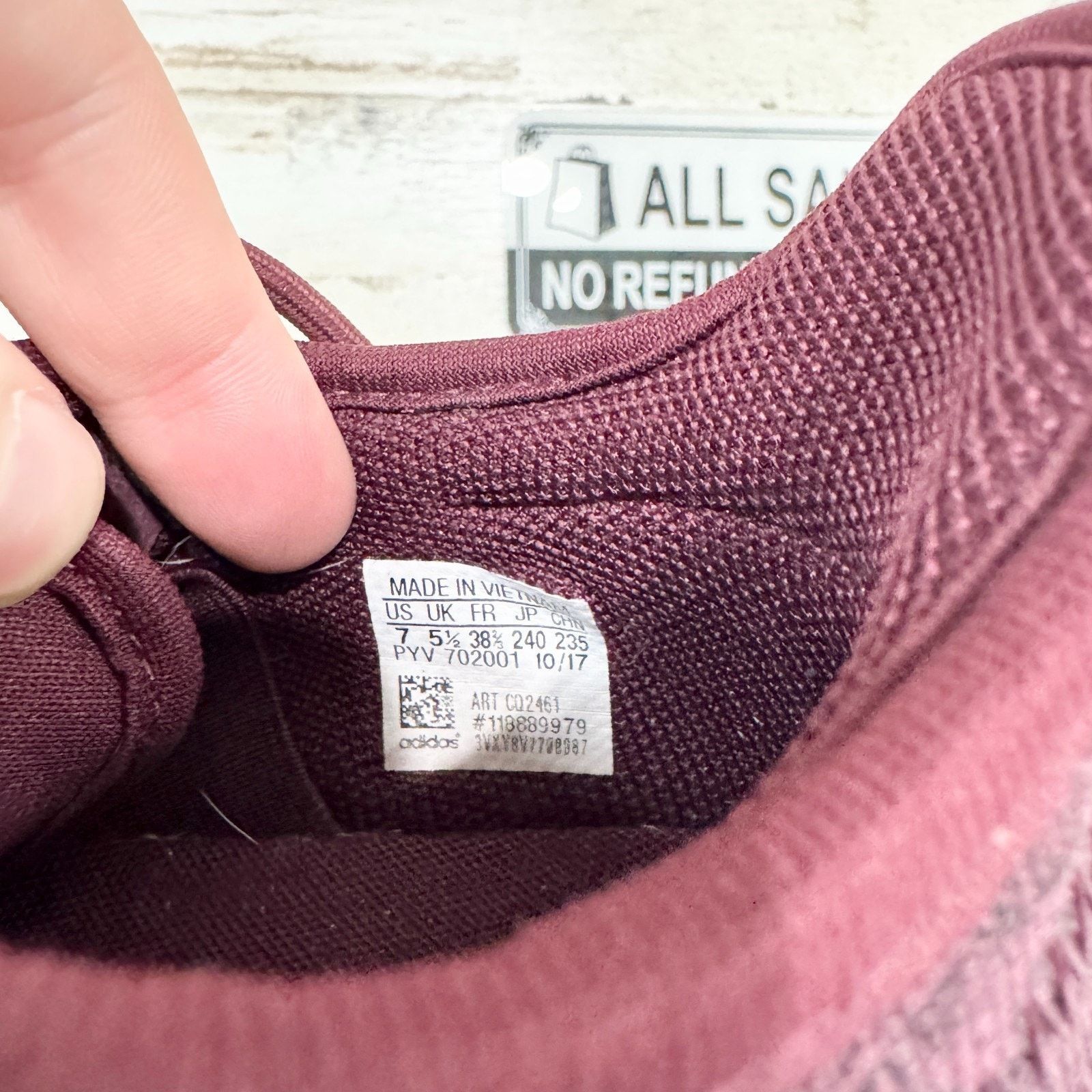 Adidas Adidas Women Size 7 Tubular Shadow Maroon Running Sneakers Size US 7 / IT 37 - 9 Thumbnail