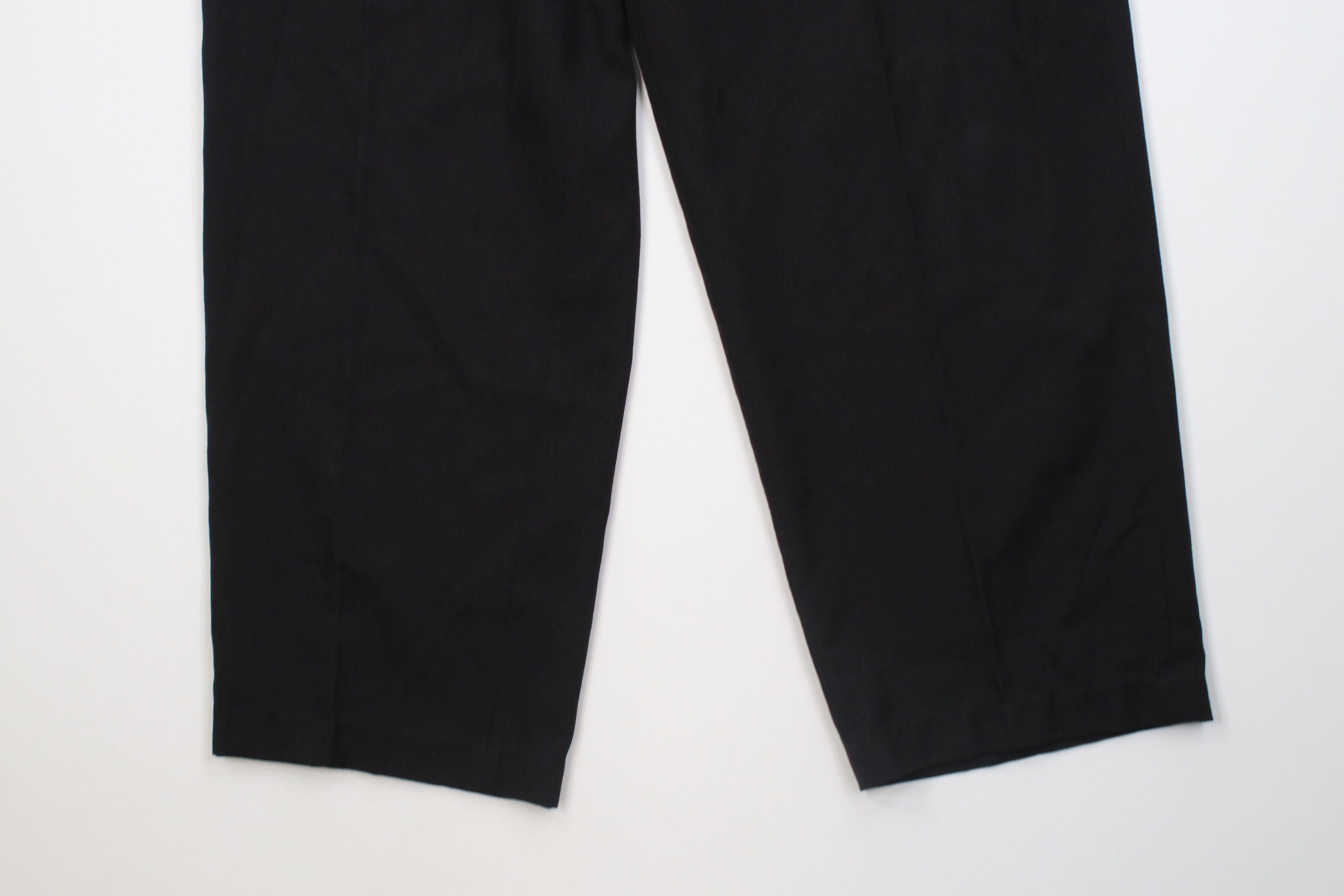 Vintage Vintage 90s Streetwear Blend Knit Pleated Chino Pants Black Size US 30 / EU 46 - 4 Thumbnail
