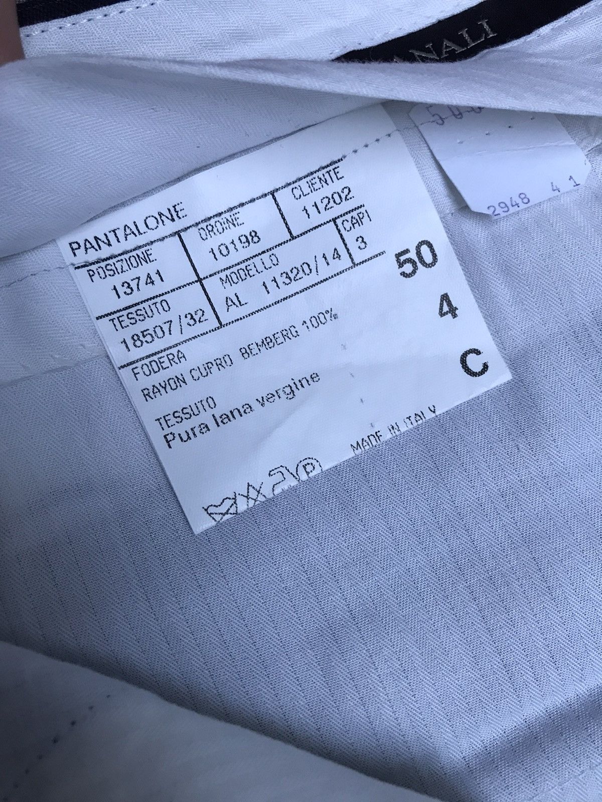 Canali CANALI HIGH WAISTED PLEATED TROUSER, DENCE WOOL FLANNEL Size 42R - 8 Thumbnail