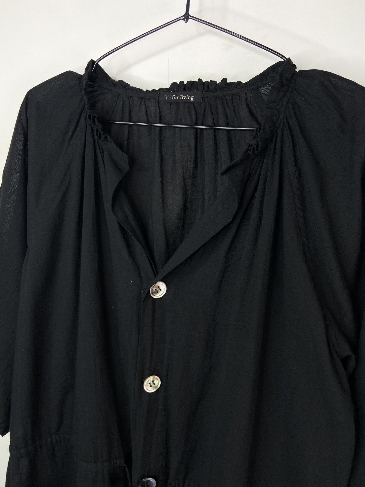 Y's × Yohji Yamamoto Yohji Y's For Living Women Blouse Tie Button Size L / US 10 / IT 46 - 2 Thumbnail