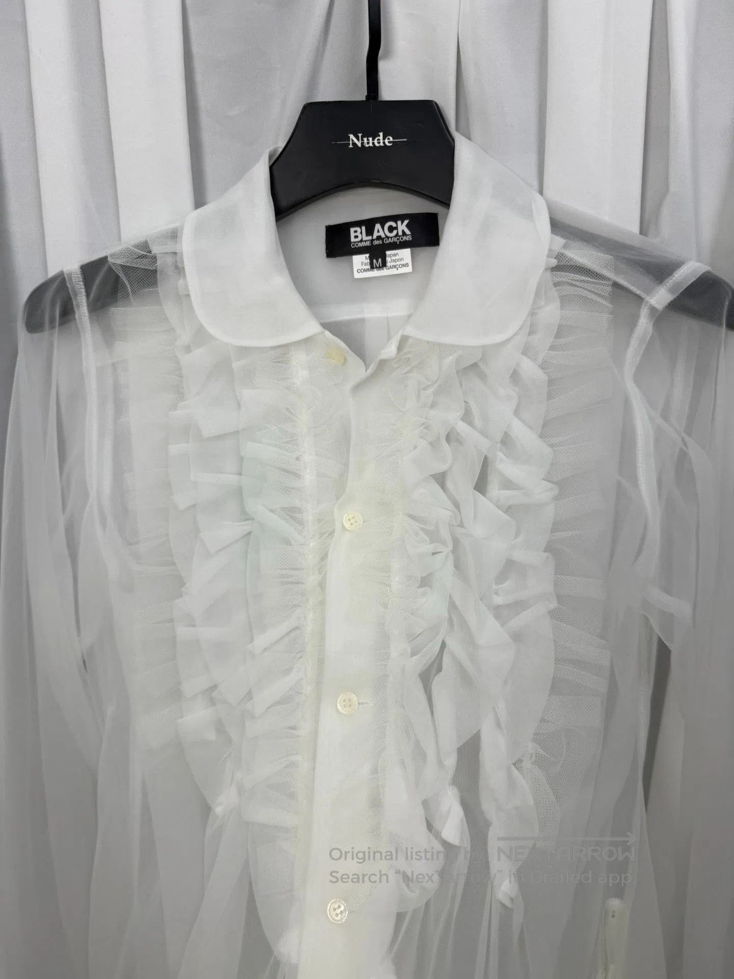 Comme des Garcons Black Comme des Garcons Black Ruffle Round Neck Shirt. Size M / US 6-8 / IT 42-44 - 4 Thumbnail