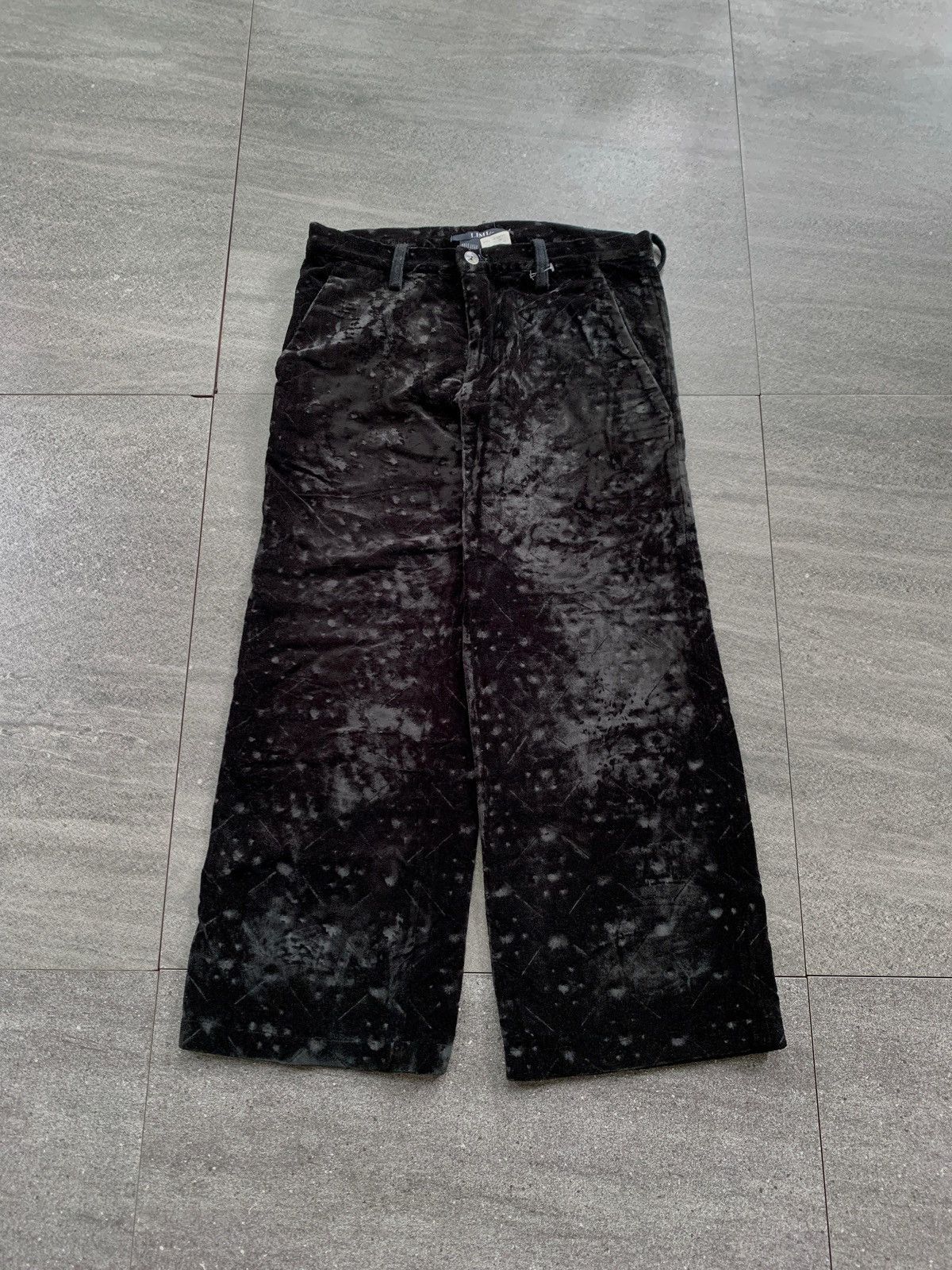 Yohji Yamamoto Velvet Patterned Trousers Size US 29 - 2 Thumbnail