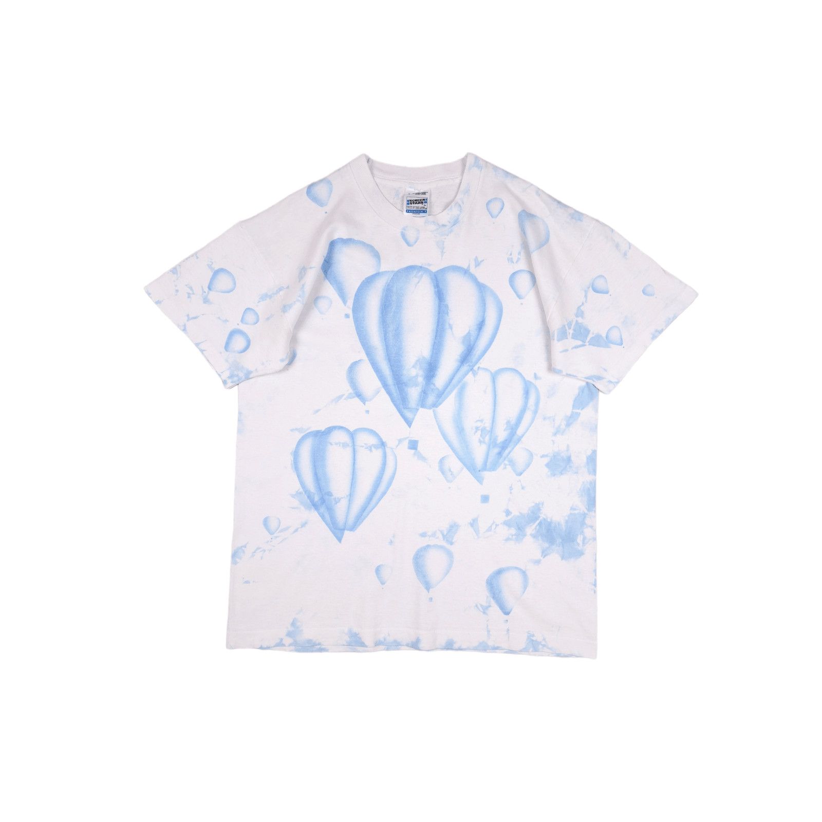Vintage 💎 Vintage Art Abstract Baloons White Blue Sky T-shirt Size US L / EU 52-54 / 3 - 1 Thumbnail