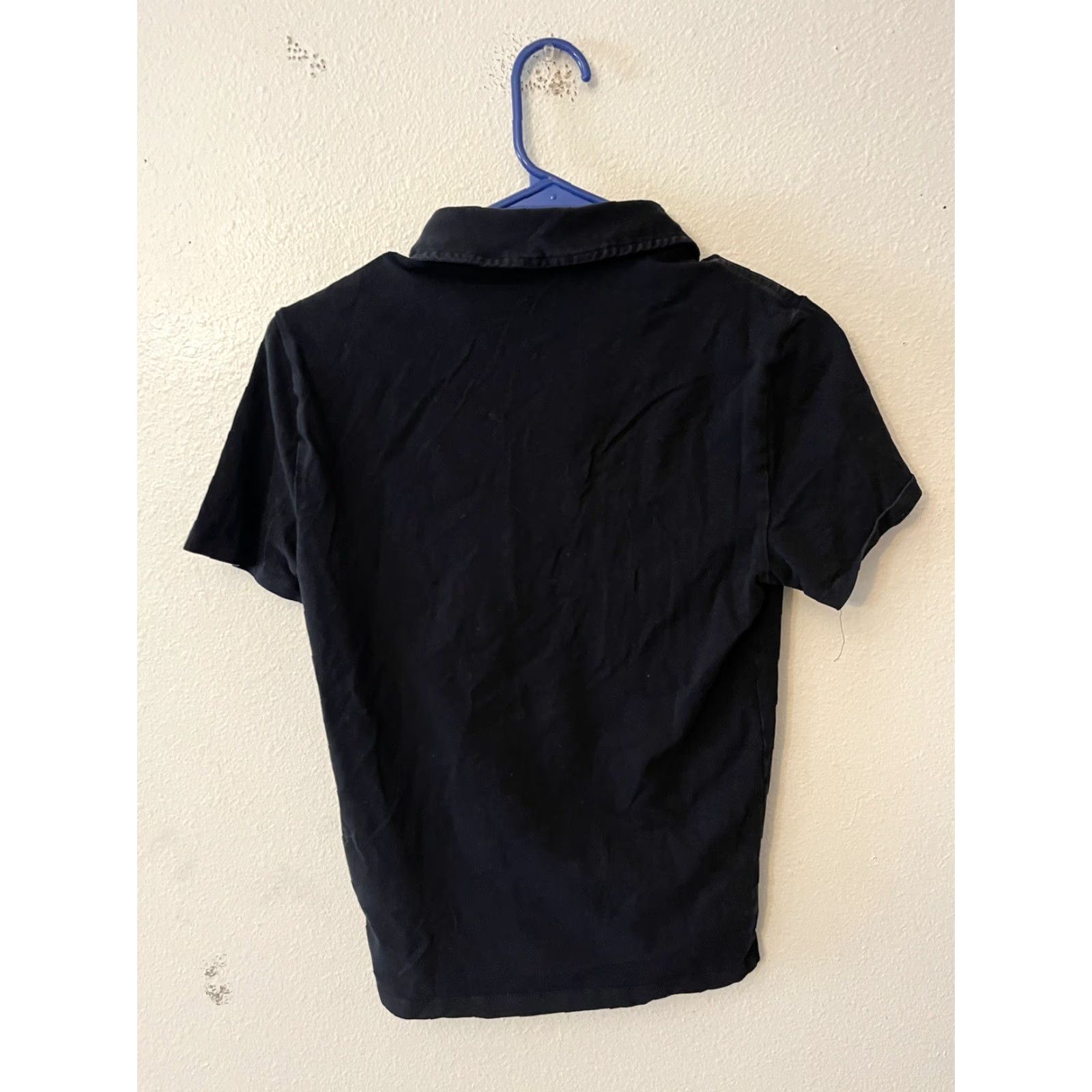 Express Express Shirt Polo Mens XS Black Short Sleeve Button Polo Shirt Size US XS / EU 42 / 0 - 2 Thumbnail
