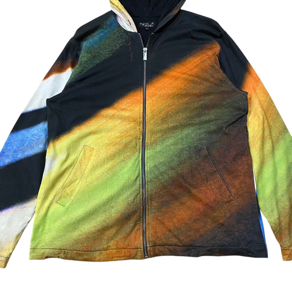 agnes b. Agnès b. cotton "Diagonals" print Aglaë unisex jacket. Size US M / EU 48-50 / 2 - 7 Thumbnail