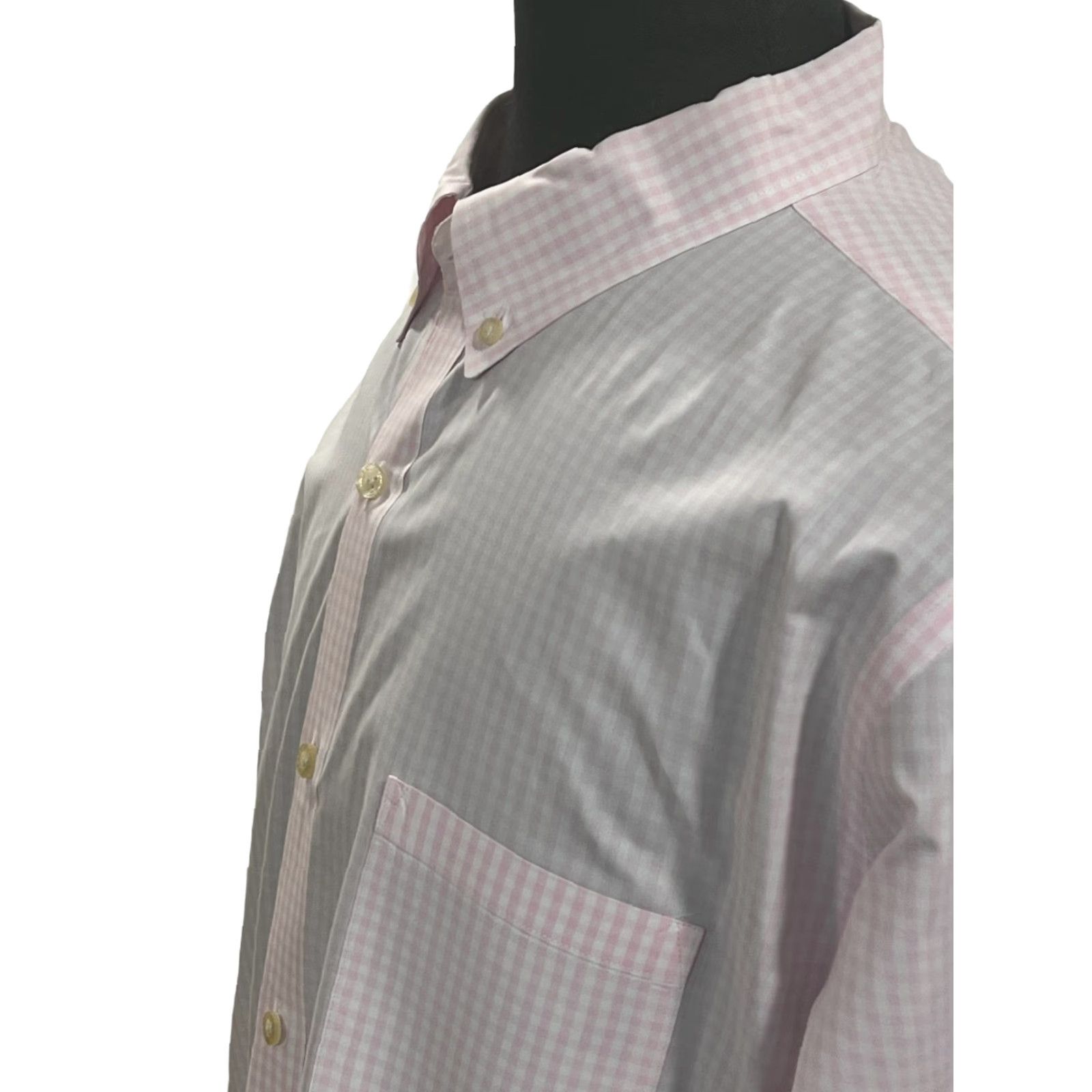 J.Crew J.CREW Slim Fit Shirt Mens XL Tailored Pink White Gingham Check Cotton Oxford Button-Up Size US XL / EU 56 / 4 - 3 Thumbnail
