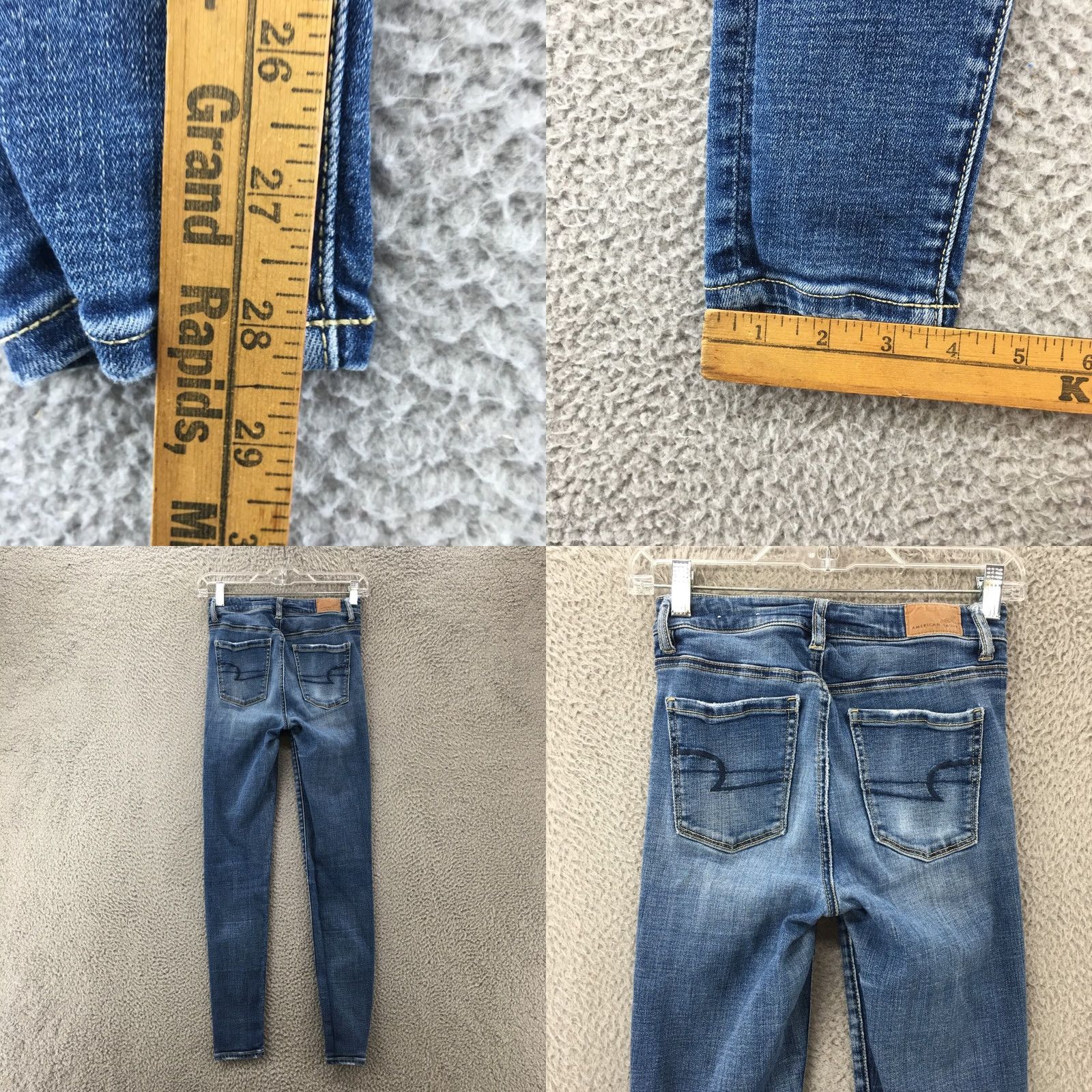 American Eagle Outfitters American Eagle Outfitters Jegging Jeans Womens 0 Reg Blue Denim Distressed Modern Classic Size 25" / US 0 / IT 36 - 8 Thumbnail
