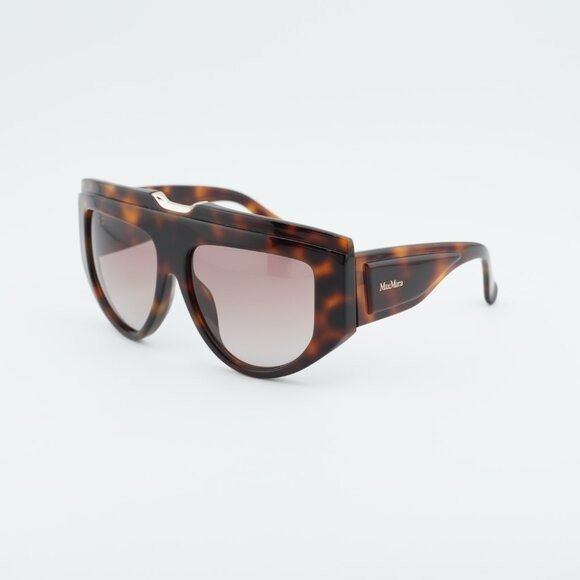 Max Mara Max Mara ORSOLA MM0083 52F Sunglasses Dark Havana Shield Size ONE SIZE - 1 Thumbnail