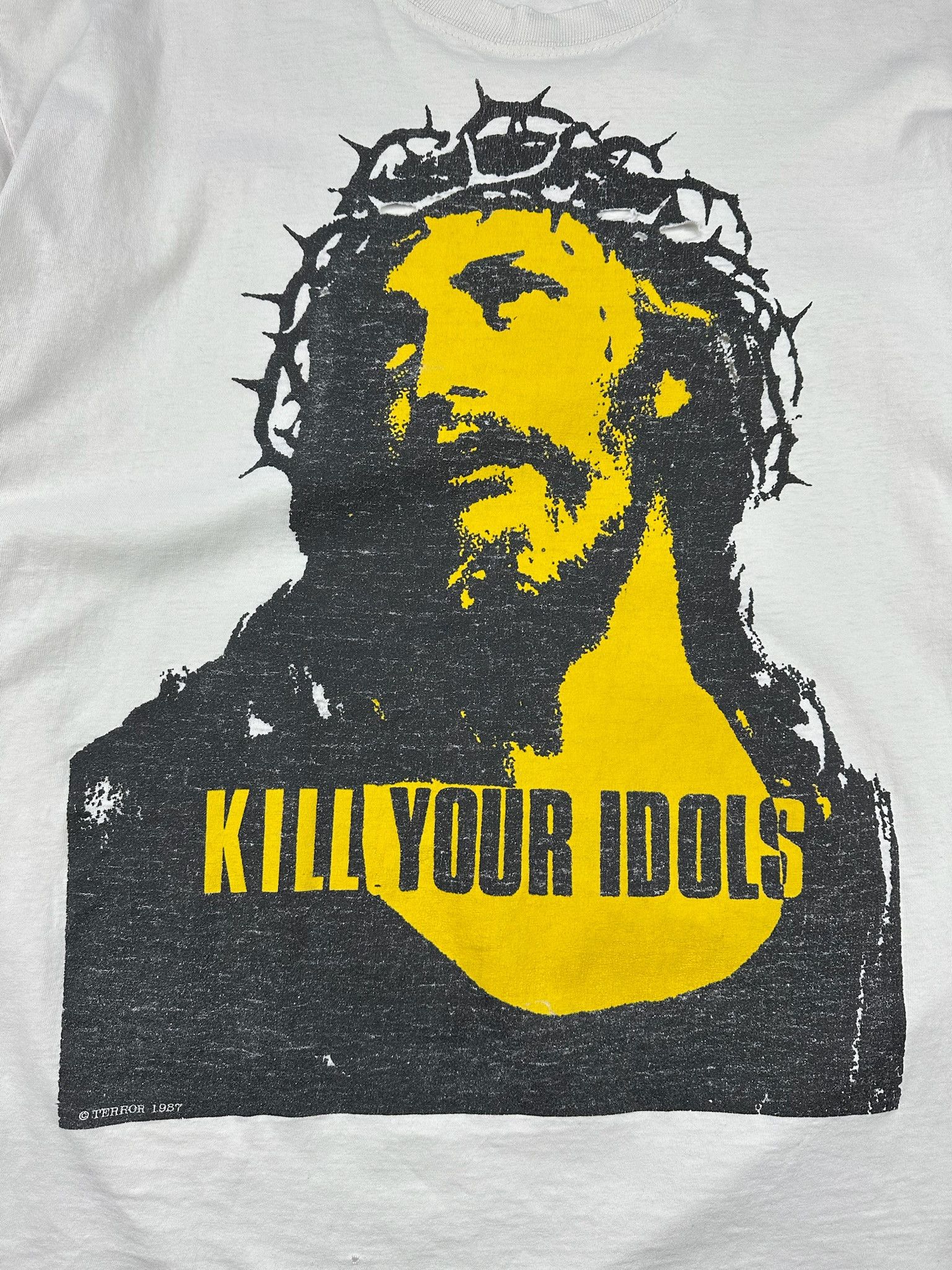 Band Tees VINTAGE KILL YOUR IDOLS TERROR AXL ROSE JESUS TEE distressed Size US XL / EU 56 / 4 - 3 Thumbnail
