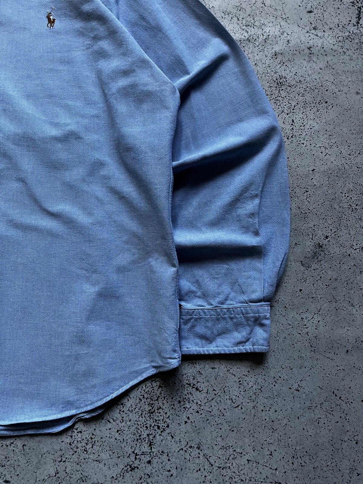 Vintage Vintage Polo Ralph Lauren Blue Long Sleeve Button Up Shirt Size US XL / EU 56 / 4 - 3 Thumbnail