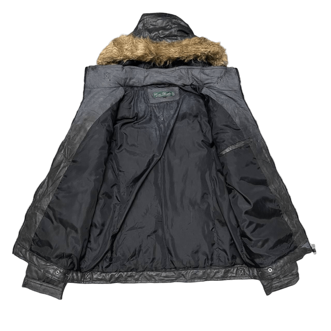 Japanese Brand Vintage Create Barefoot Fur Puffer Synthetic LeatherJacket Size US L / EU 52-54 / 3 - 9 Thumbnail
