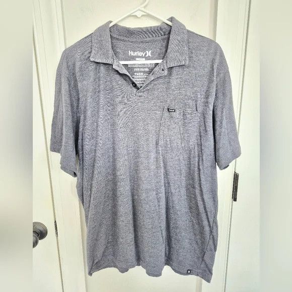 Hurley Heathered Short Slv Polo Shirt Comfy Fall Golf Spring Summer Size US L / EU 52-54 / 3 - 2 Thumbnail