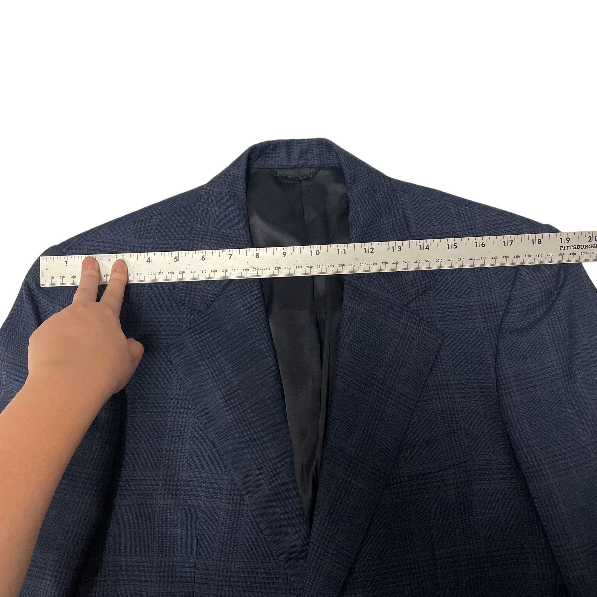 Ermenegildo Zegna Ermenegildo Zegna BESPOKE Blue Sport Coat OVERCHECK Jacket Size 38R - 10 Thumbnail