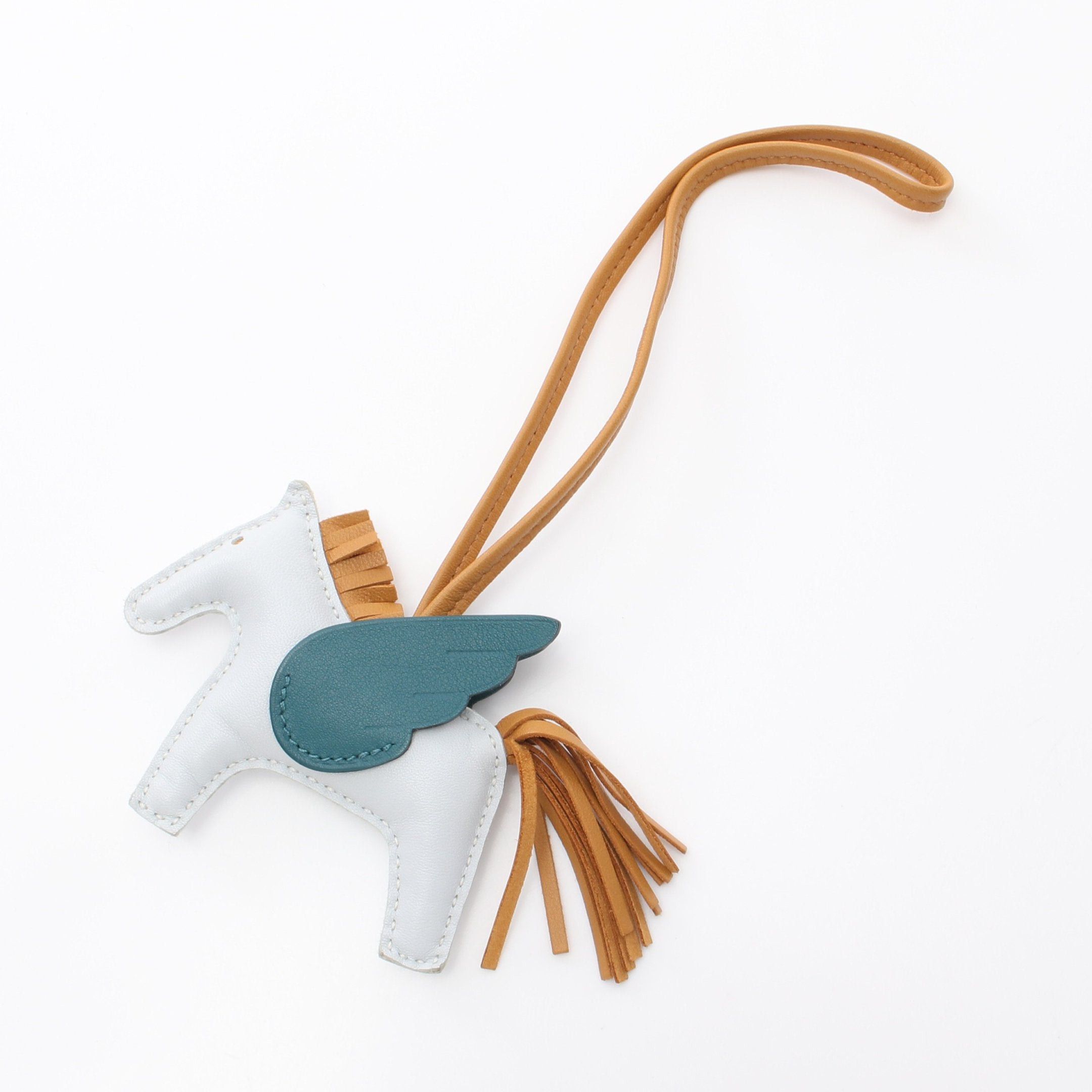 Hermes Hermes Rodeo Pegasus Pm Blue Blum Sesame Bag Charm Veau Swift Aagneau Light Brown Green Z Stamp Size ONE SIZE - 1 Thumbnail