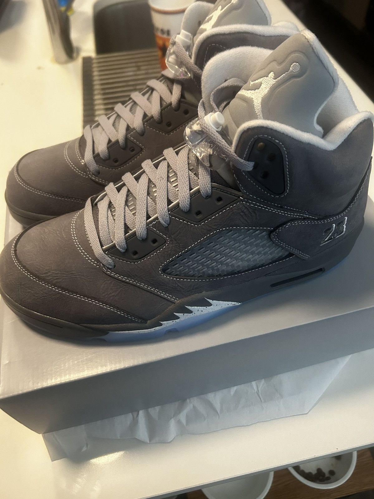 Jordan Brand Jordan 5 wolf grey Size US 12 / EU 45 - 5 Thumbnail