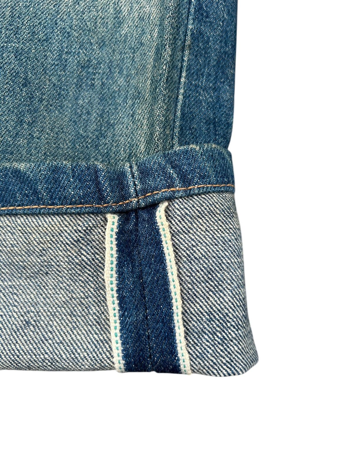 Kapital Vintage Wrangler Blue Bell Selvedge Distressed Denim Jeans Size US 32 / EU 48 - 3 Thumbnail