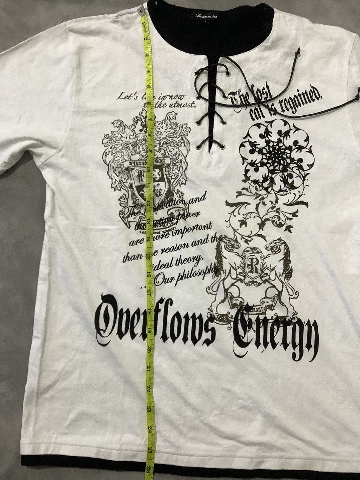 If Six Was Nine × In The Attic × Le Grande Bleu (L.G.B.) Y2K Beaumere Double Layer Poem Gothic Tee Size US L / EU 52-54 / 3 - 10 Thumbnail