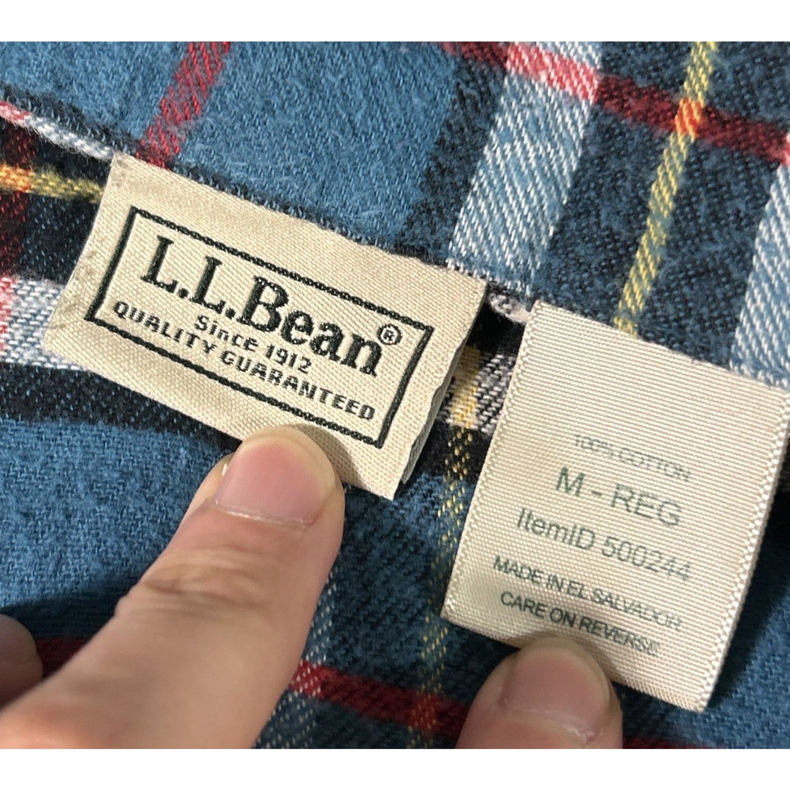 L.L. Bean LL Bean Archive Soft Flannel 1958 Medium Form Camp Collar Size M / US 6-8 / IT 42-44 - 3 Thumbnail