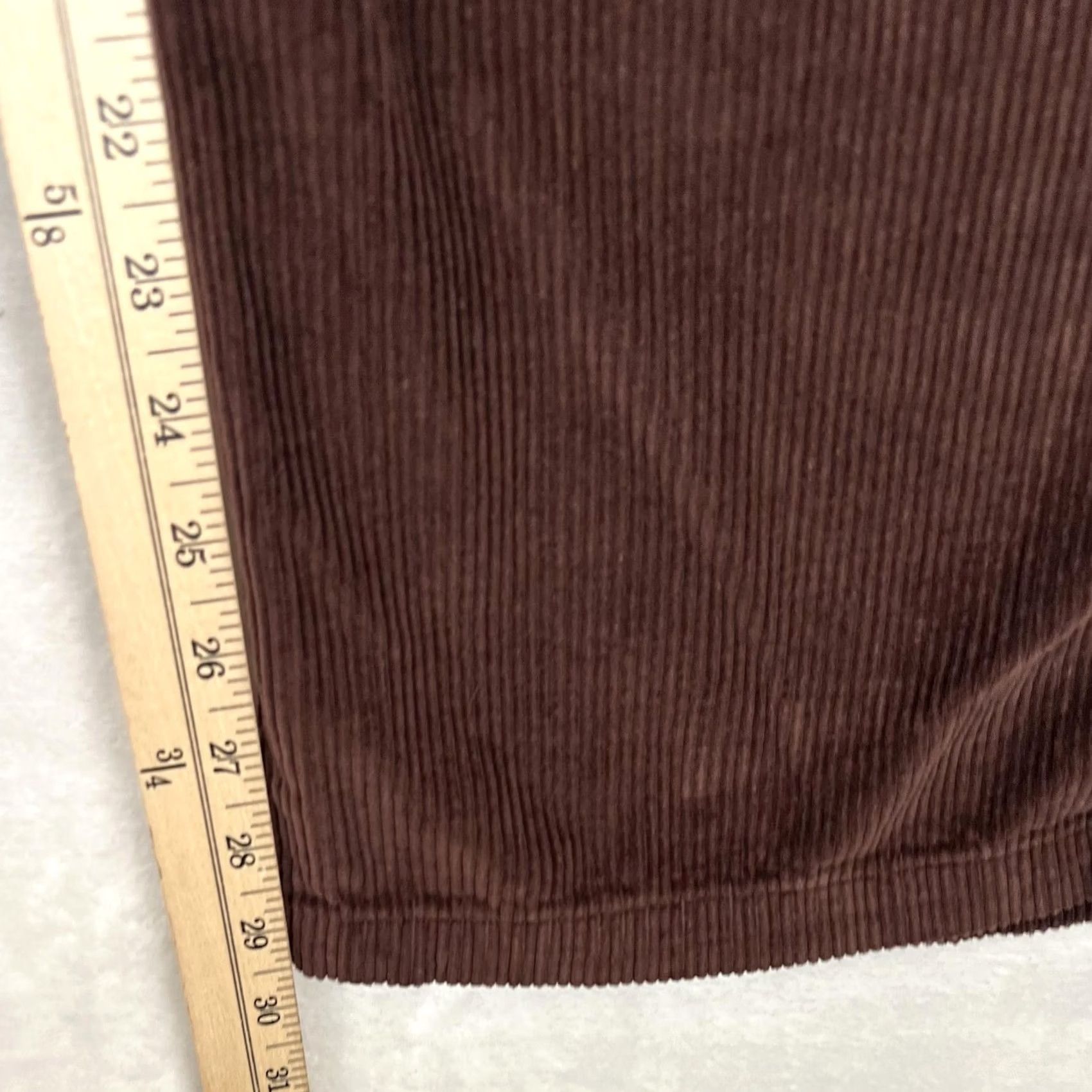 Cotton On Cotton On Jeans Womens Wide-Leg Cargo Corduroy Brown Dark Wash 8 Baggy 5-Pocket Zipper Button Inseam 30 in Size 30" / US 8 / IT 44 - 2 Thumbnail