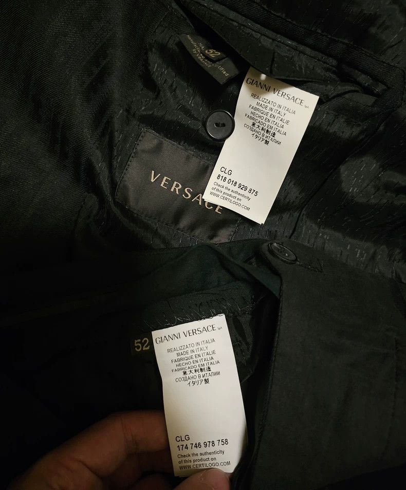 Versace Versace Men's striped suit set Size US L / EU 52-54 / 3 - 7 Thumbnail