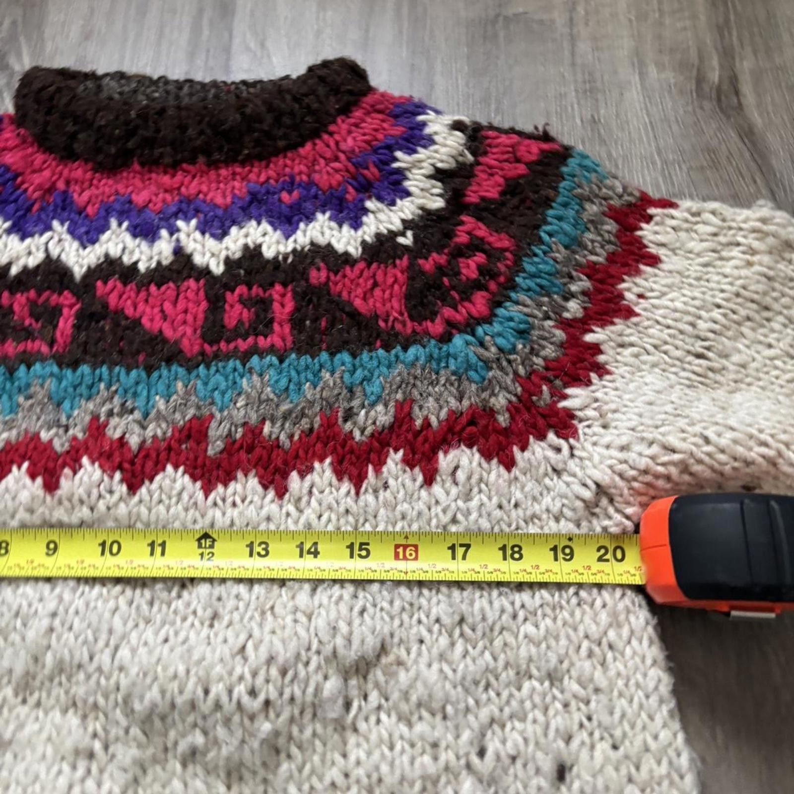 Other Vintage 70s/80s Elegant Passage 100% Wool Knit Sweater Size M / US 6-8 / IT 42-44 - 5 Thumbnail