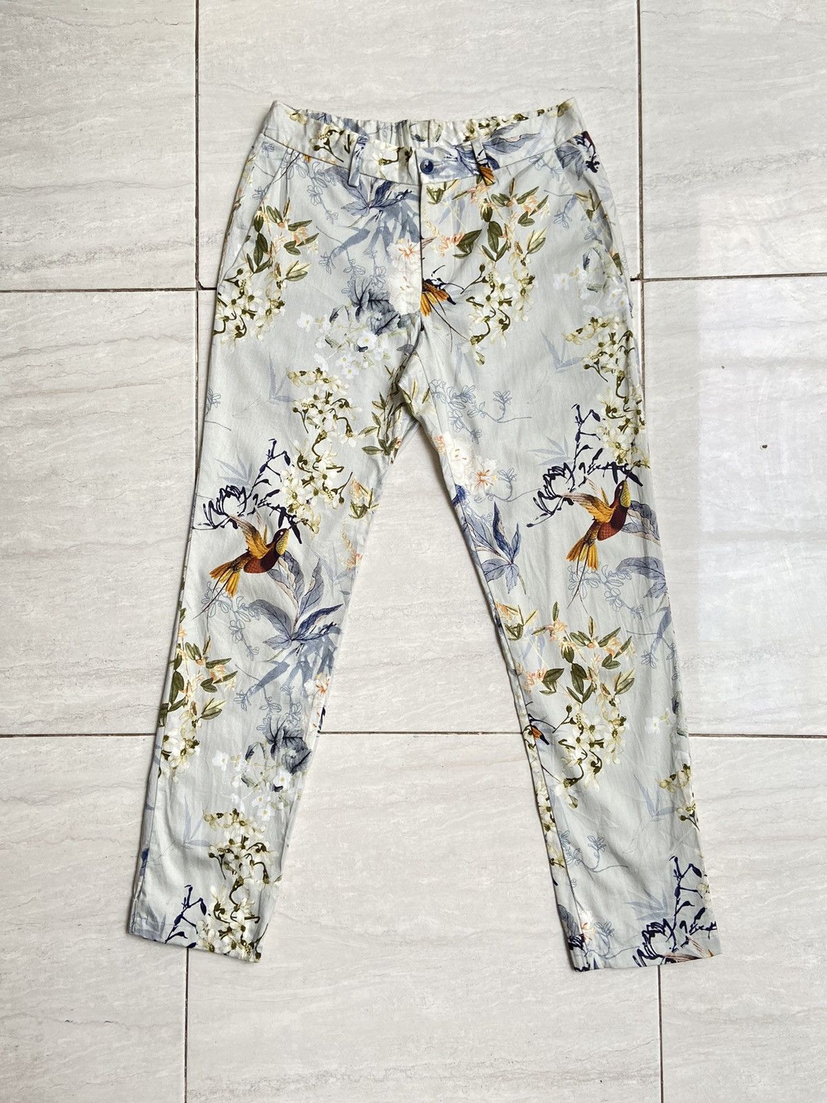 Zara ZARA MAN Flower Patterned Pants Size US 26 / EU 42 - 1 Thumbnail