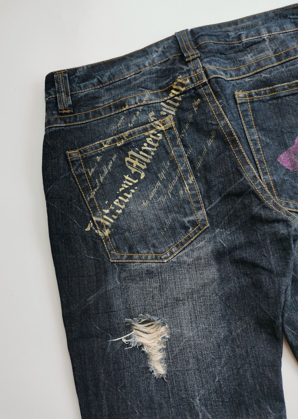 Japanese Brand SORRIDERE DISTRESSED FLARE JEANS Size US 34 / EU 50 - 5 Thumbnail