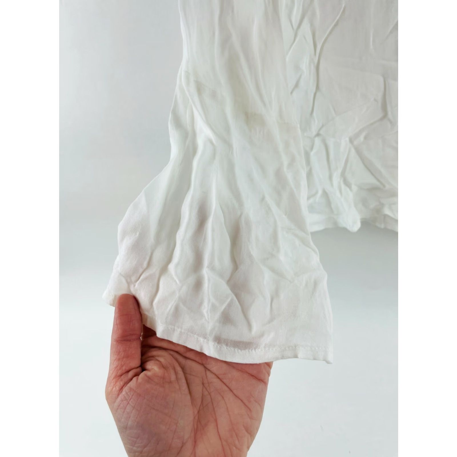 Treasure & Bond Treasure & Bond Blouse Shirt Women's Small White Long Flare Sleeve Keyhole Size S / US 4 / IT 40 - 3 Thumbnail