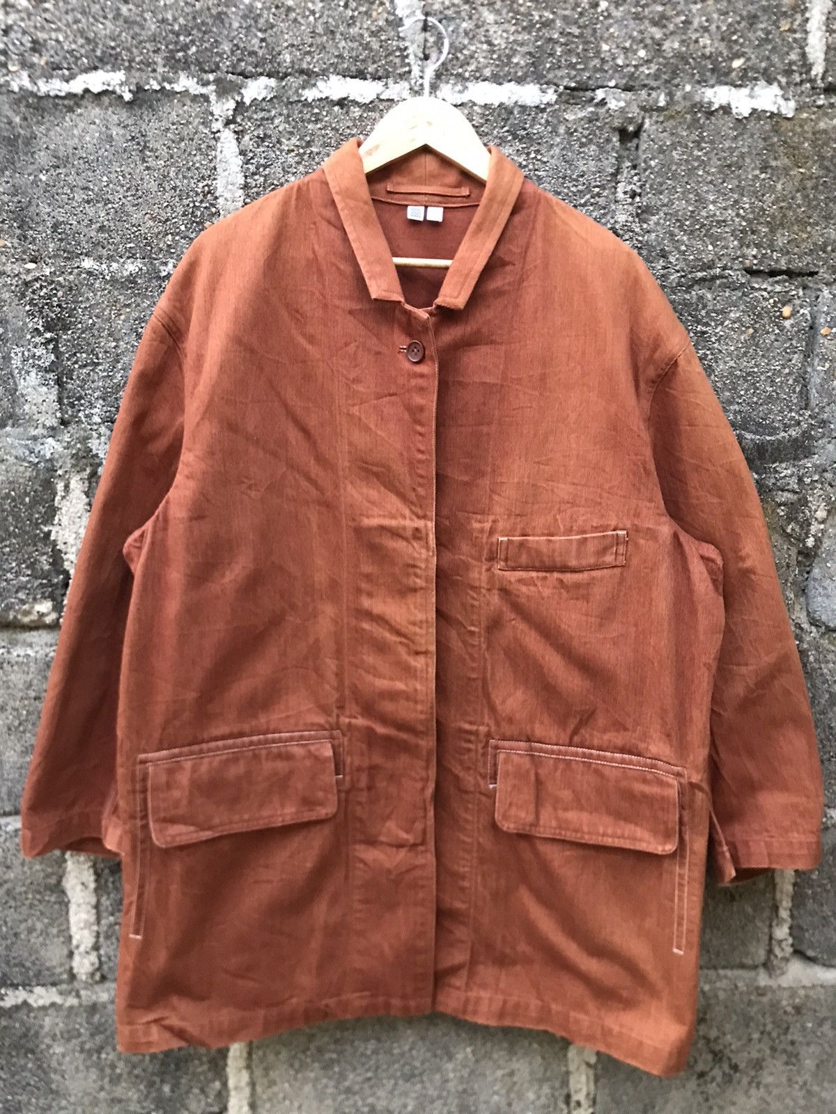 image of U Lemaire Brown Chore Jacket- Xl, Men's