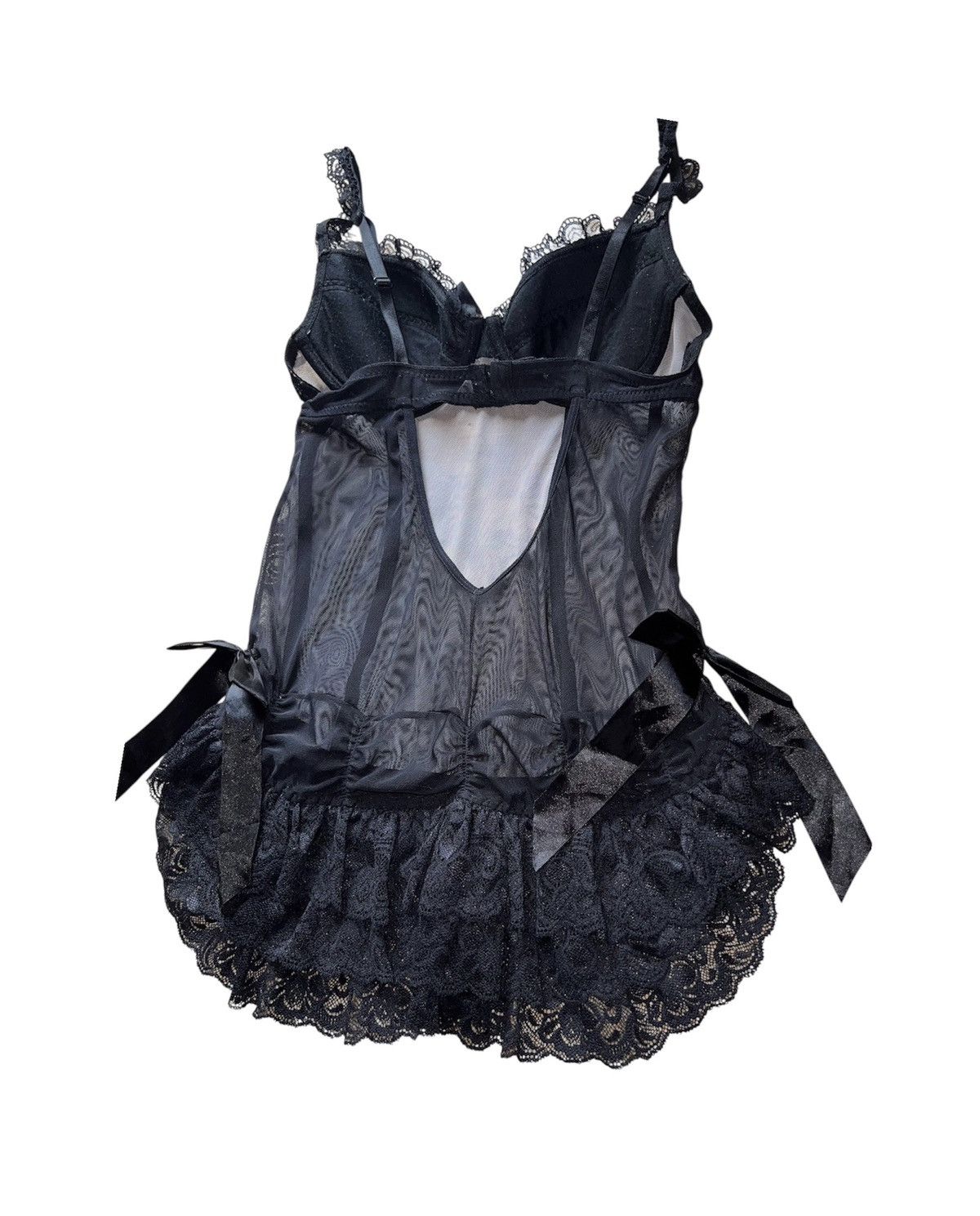 Vivienne Westwood Vintage gray rose lace garters bustiers corset 🥀 Size S / US 4 / IT 40 - 7 Thumbnail