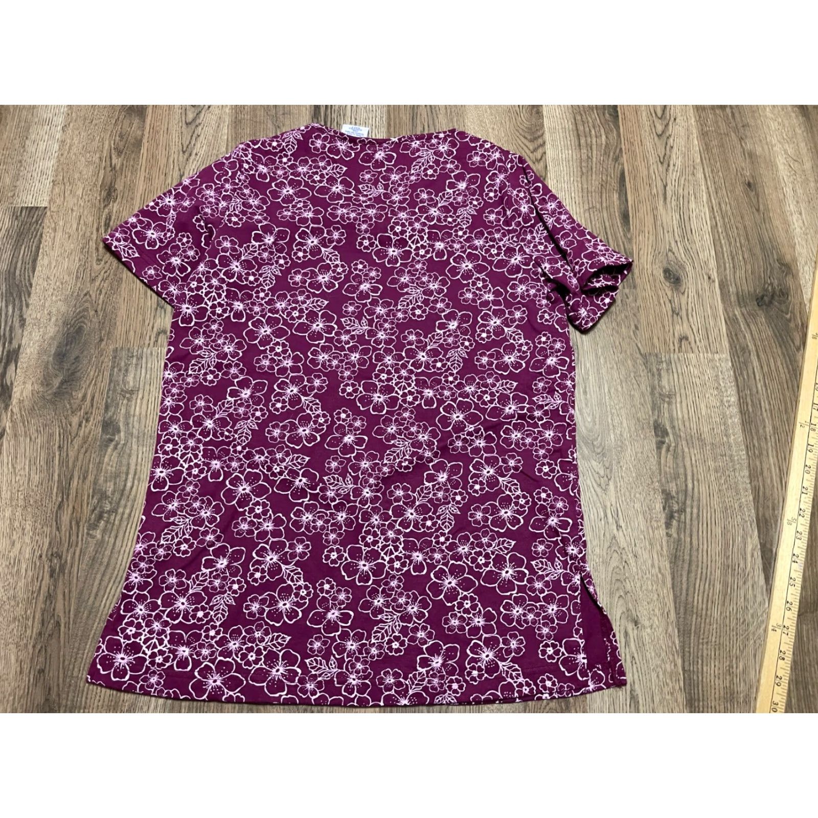 Blair Blair Shirt Womens Size Small Purple Pink Floral Short Sleeve T-Shirt Casual Vintage No Size S / US 4 / IT 40 - 2 Thumbnail
