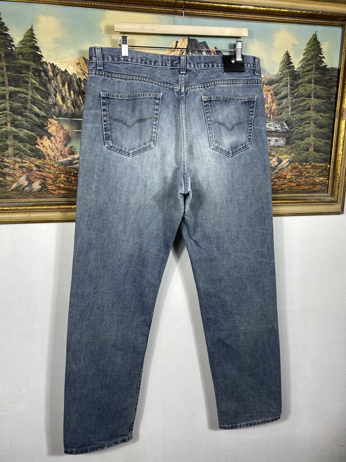 Versace Jeans Couture × Vintage Versace Jeans Couture Vintage Y2k Denim Jeans Trousers Pants Size US 40 / EU 56 - 9 Thumbnail