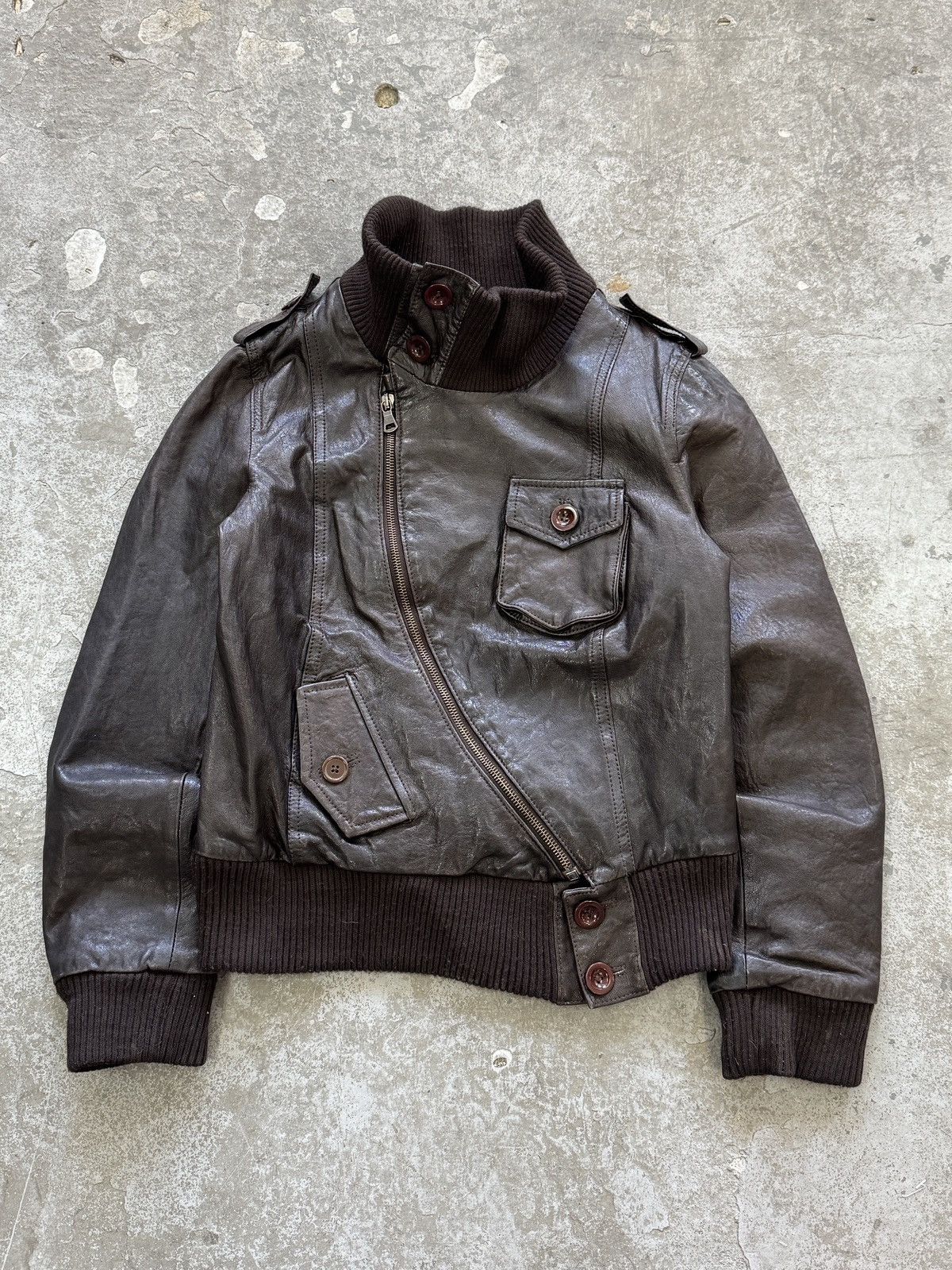 Japanese Brand Vintage Real Leather Avant Garde y2k Jacket Size M / US 6-8 / IT 42-44 - 4 Thumbnail